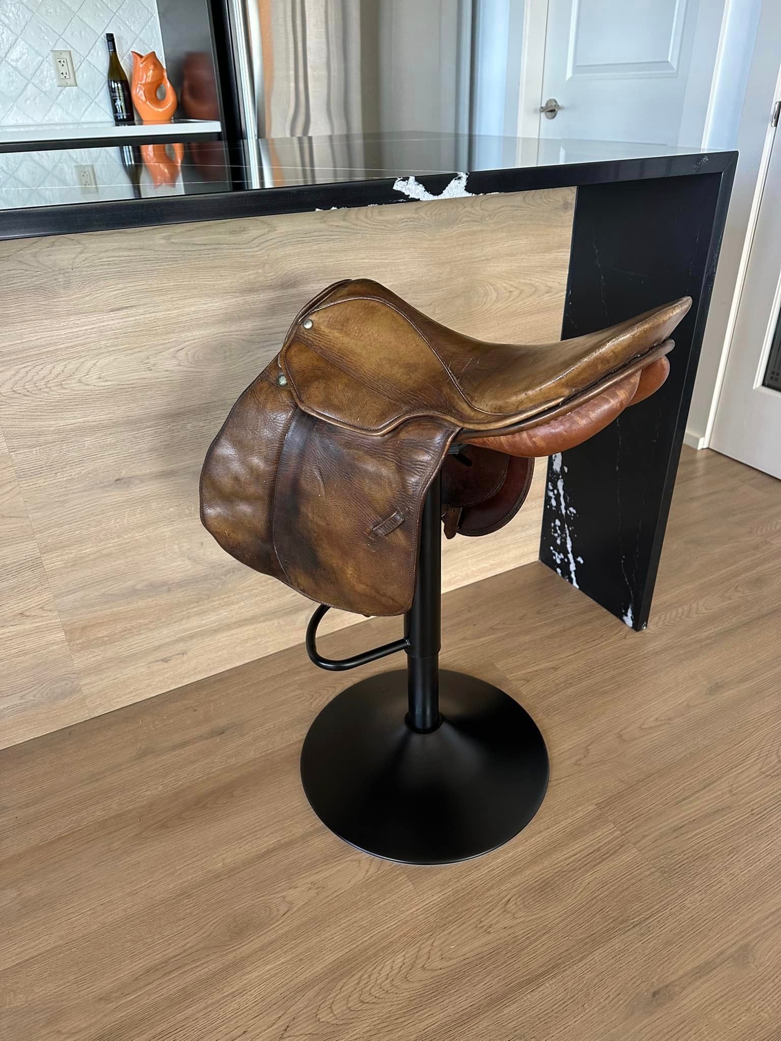 CUSTOM SADDLE BAR/COUNTER STOOL