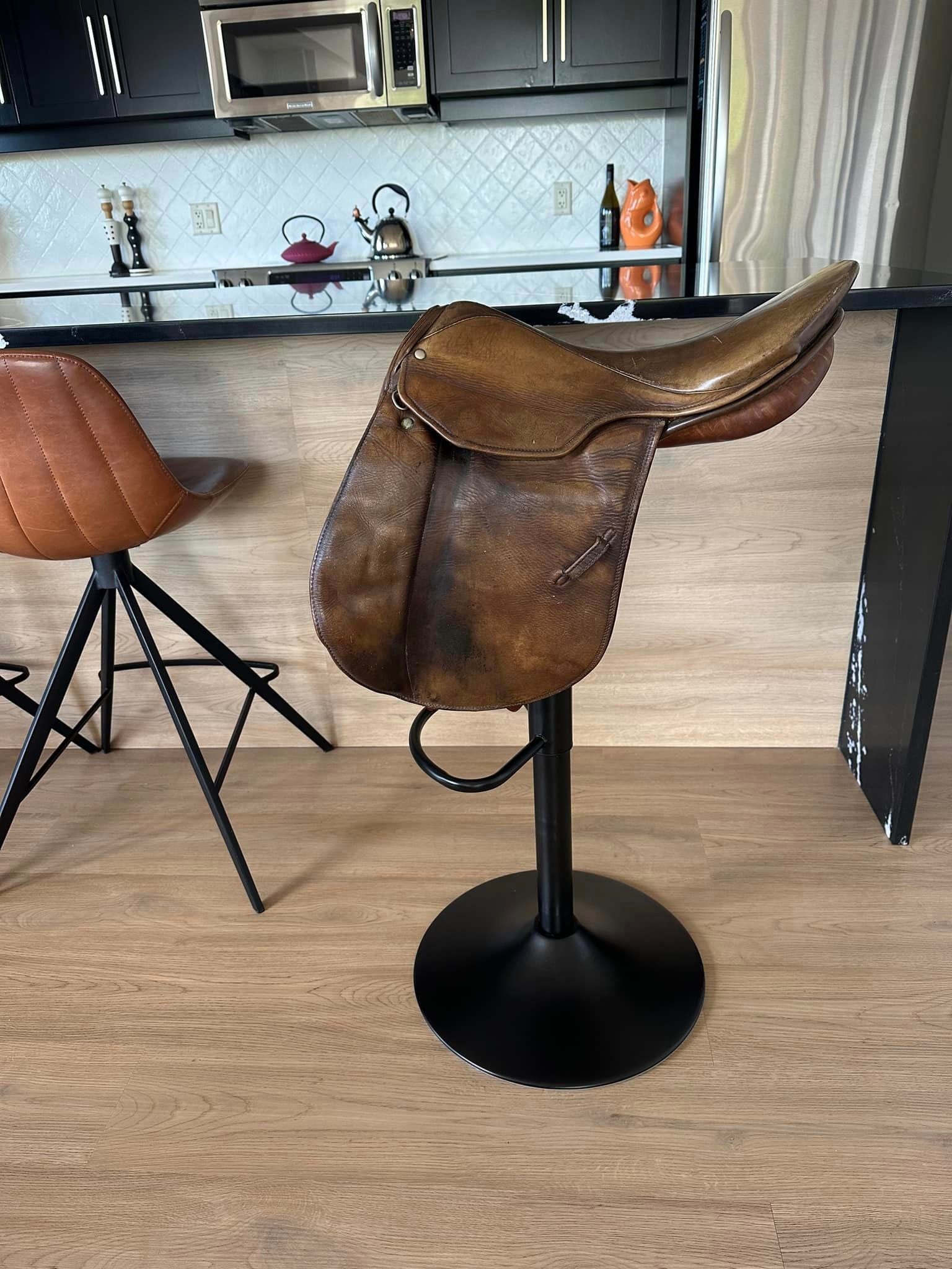 CUSTOM SADDLE BAR/COUNTER STOOL