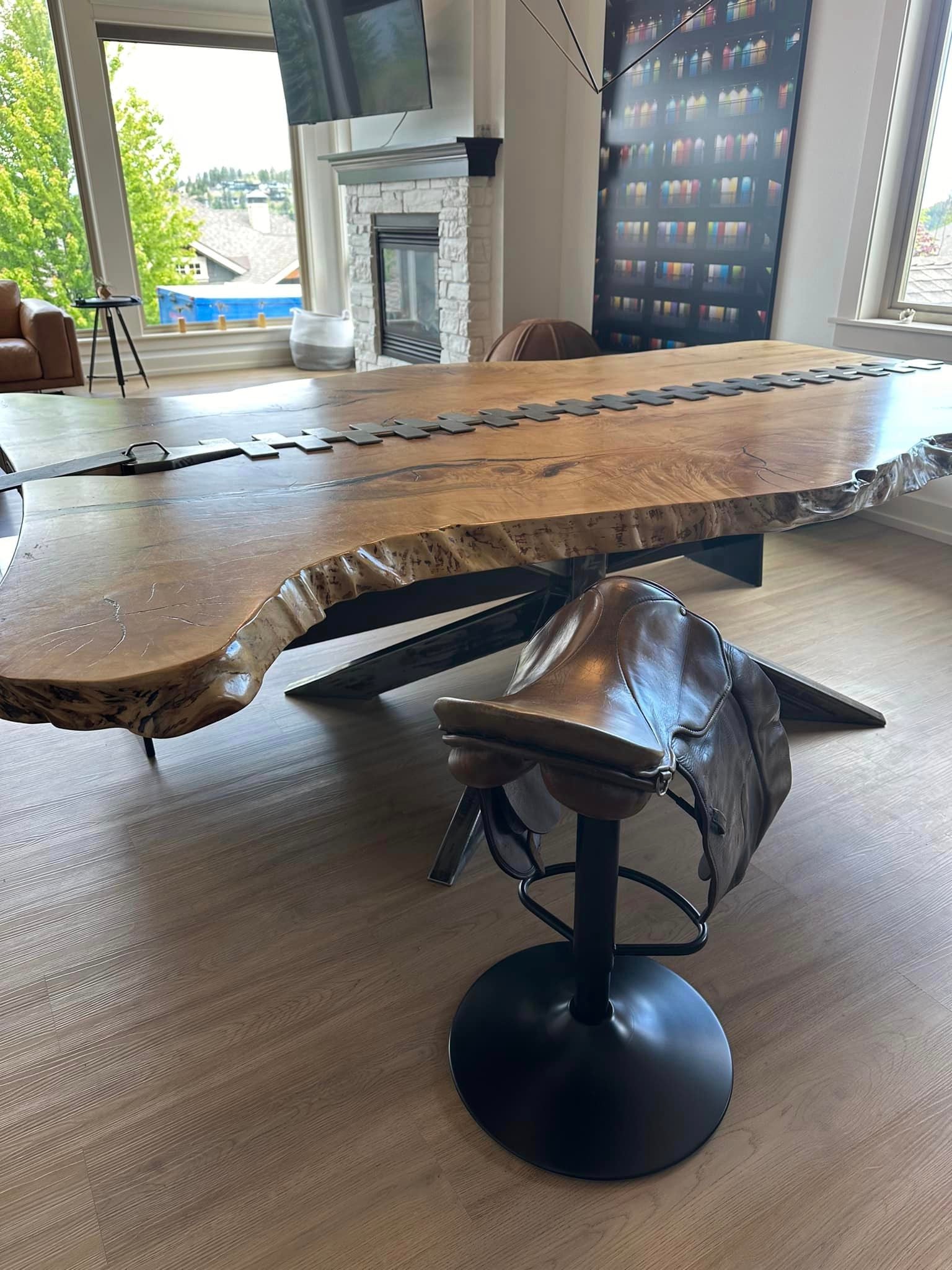 CUSTOM SADDLE BAR/COUNTER STOOL