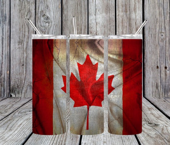Canadian Flag - 20oz Skinny Tumbler
