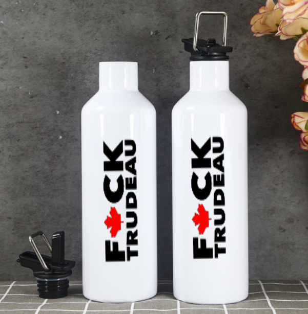 FUCK TRUDEAU - Double Walled Stainless Steel Insulated 500ml water bottle.