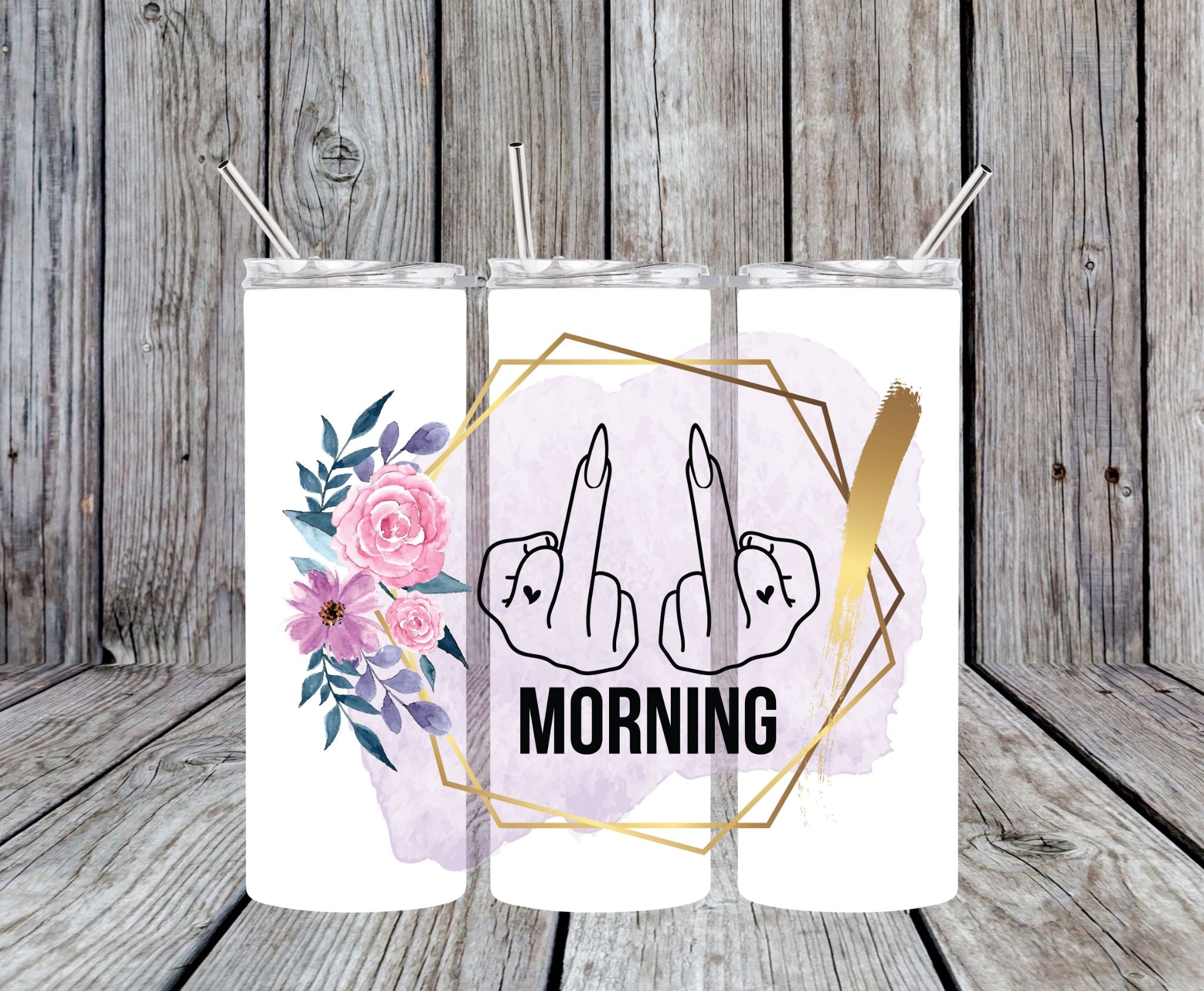 Fuck Morning - 20oz Skinny Tumbler