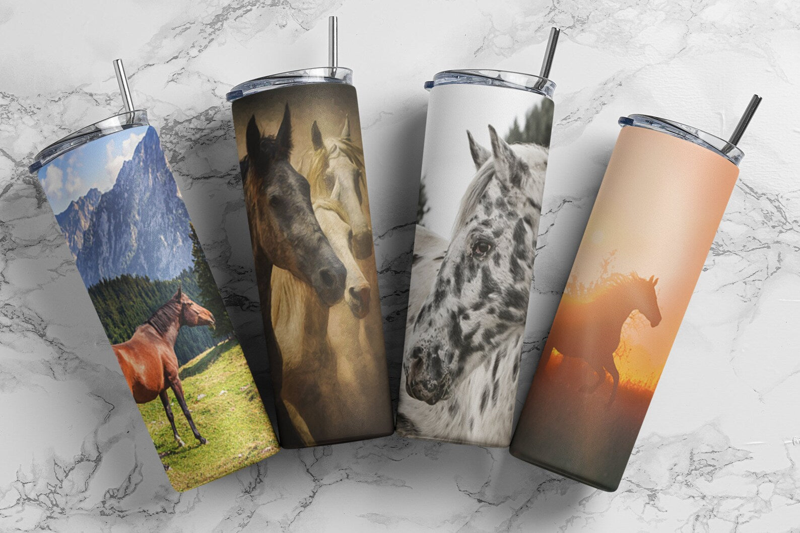 Equestrian 20oz Skinny Tumbler - Design 32