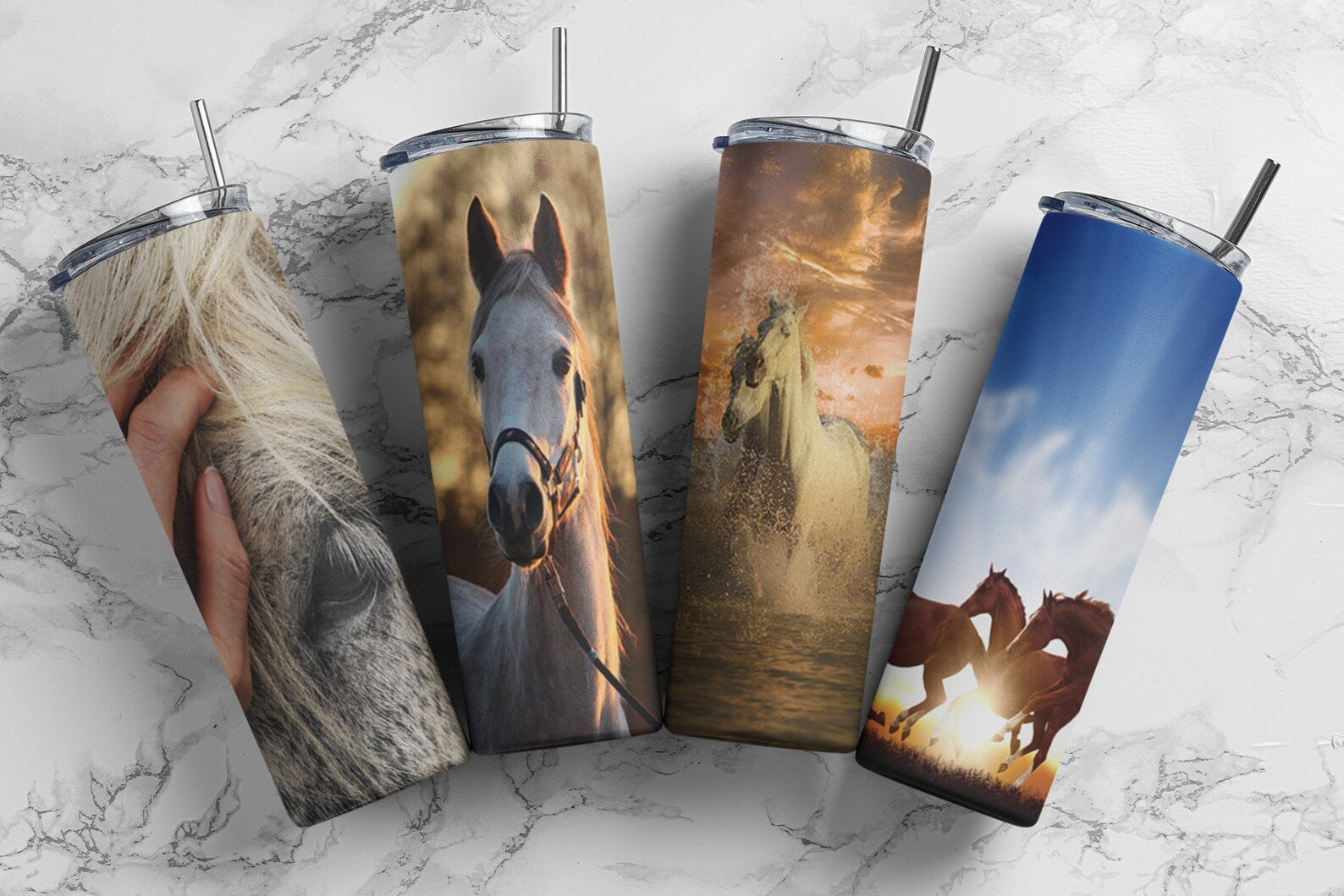 Equestrian 20oz Skinny Tumbler - Design 32