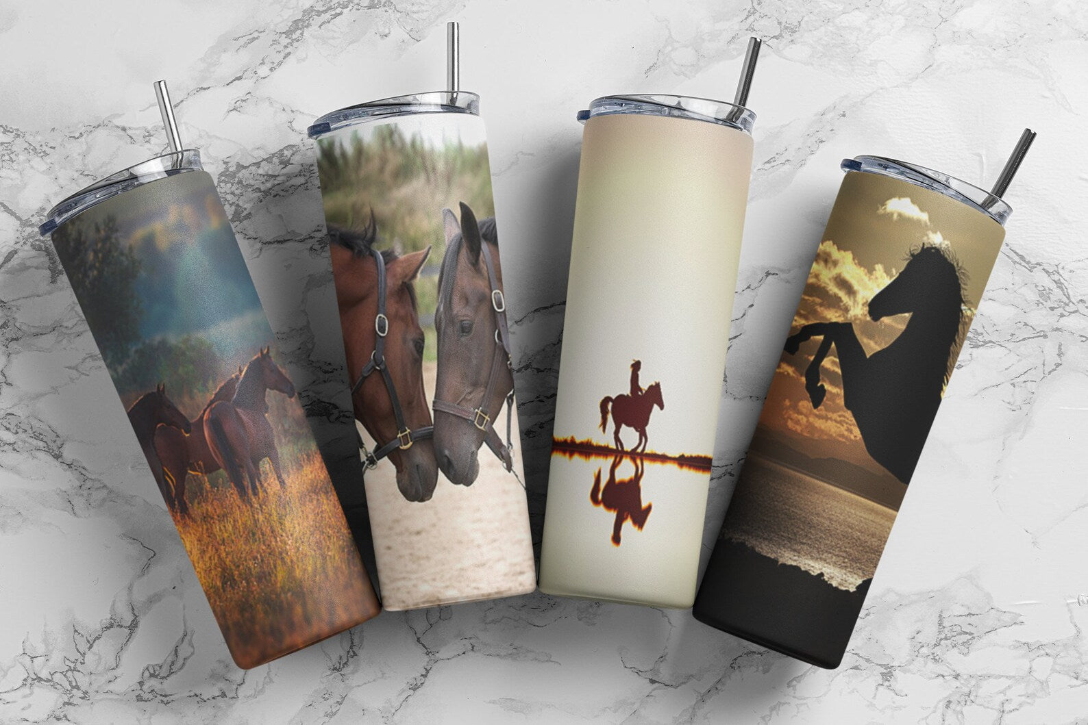 Equestrian 20oz Skinny Tumbler - Design 32