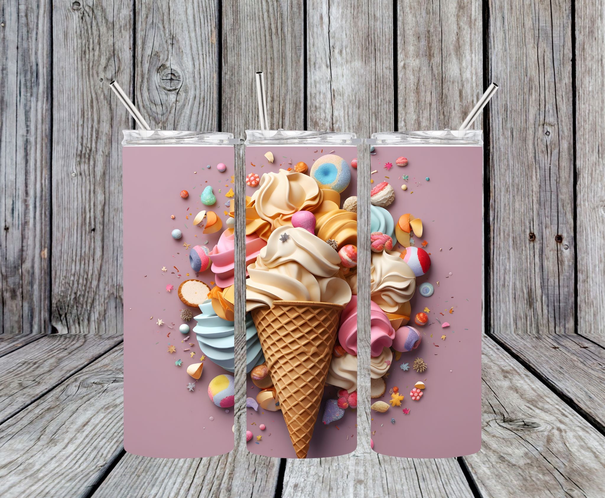 Ice Cream 1 - 20oz Skinny Tumbler