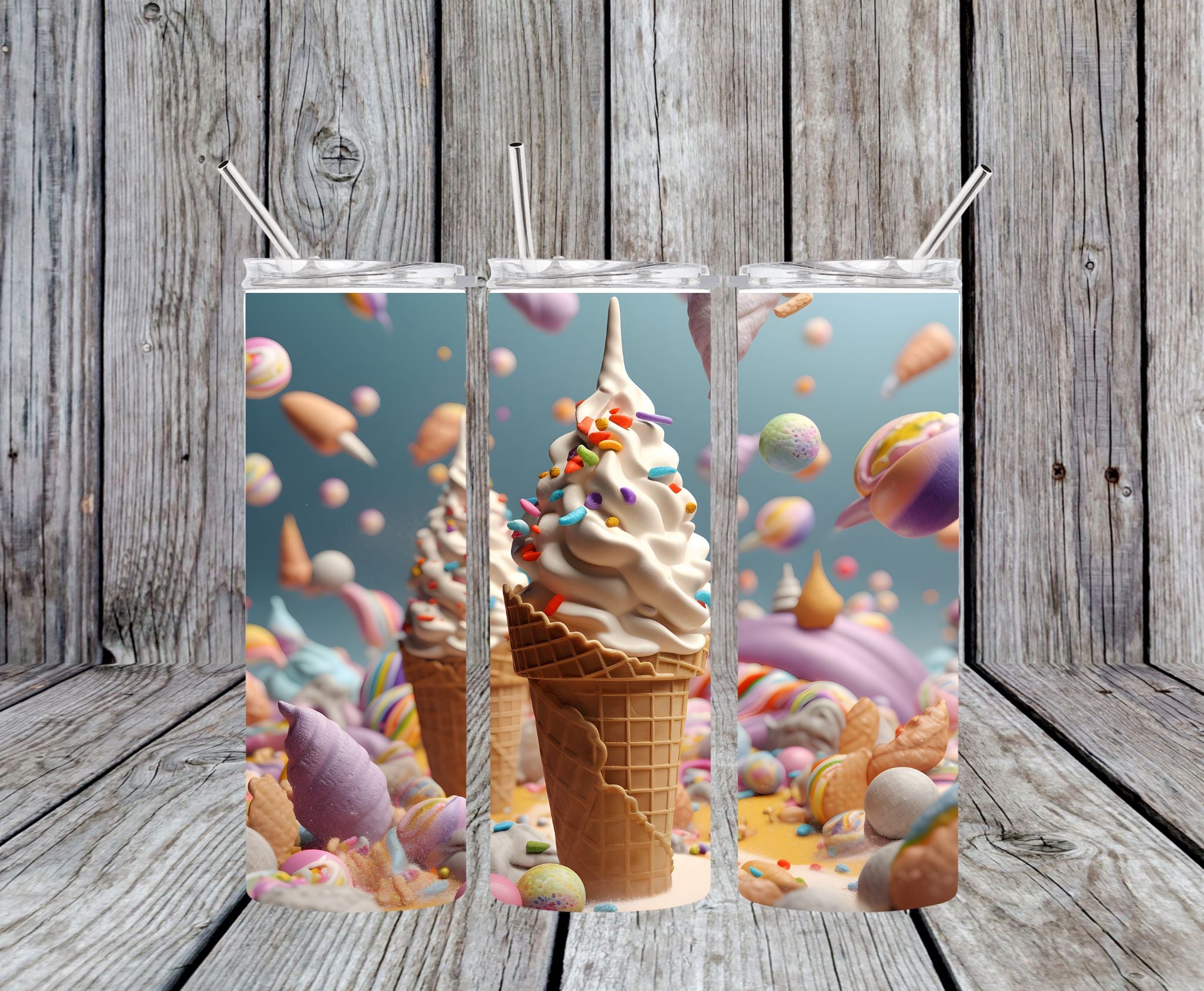 Ice Cream 2 - 20oz Skinny Tumbler