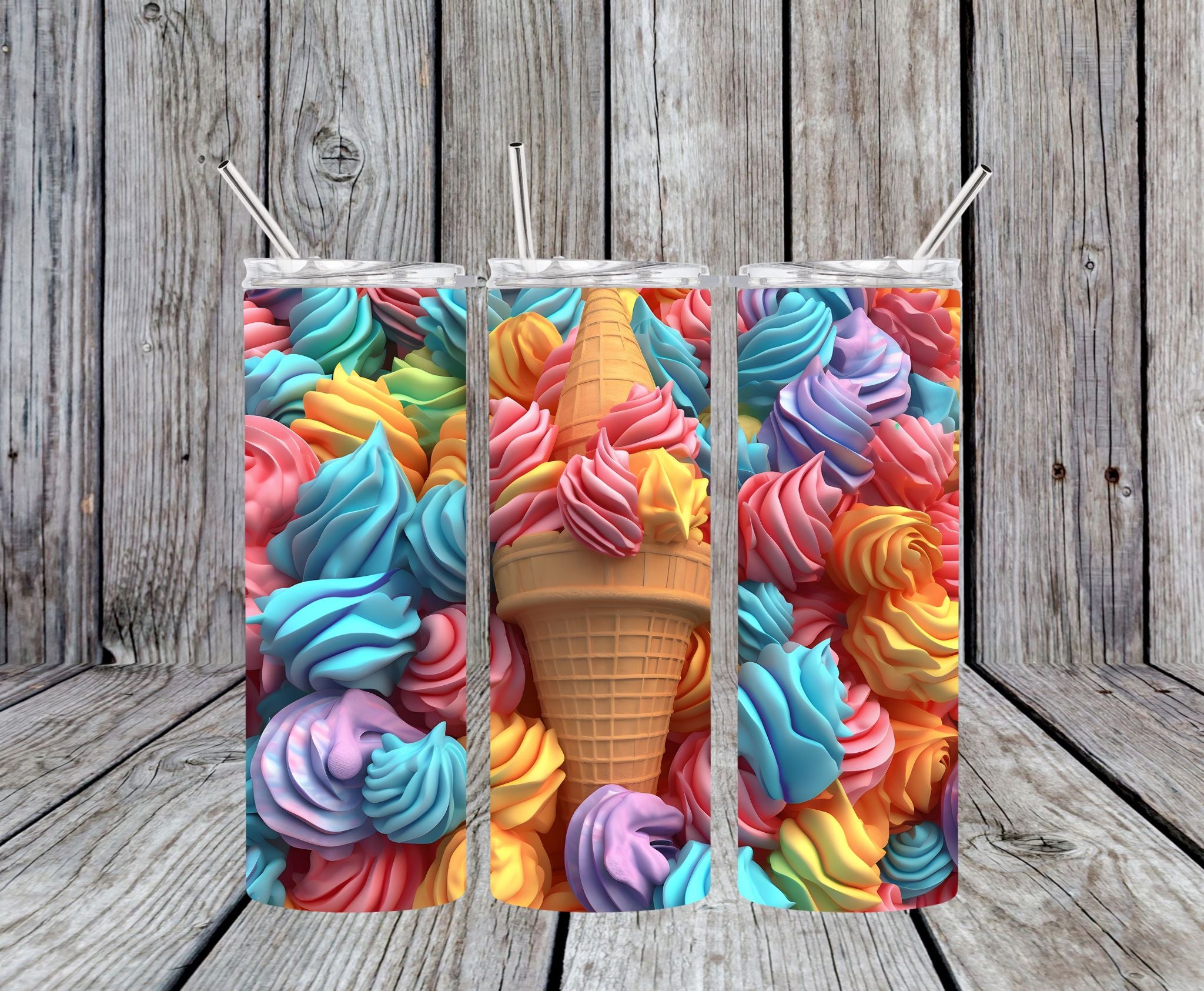 Ice Cream 4 - 20oz Skinny Tumbler