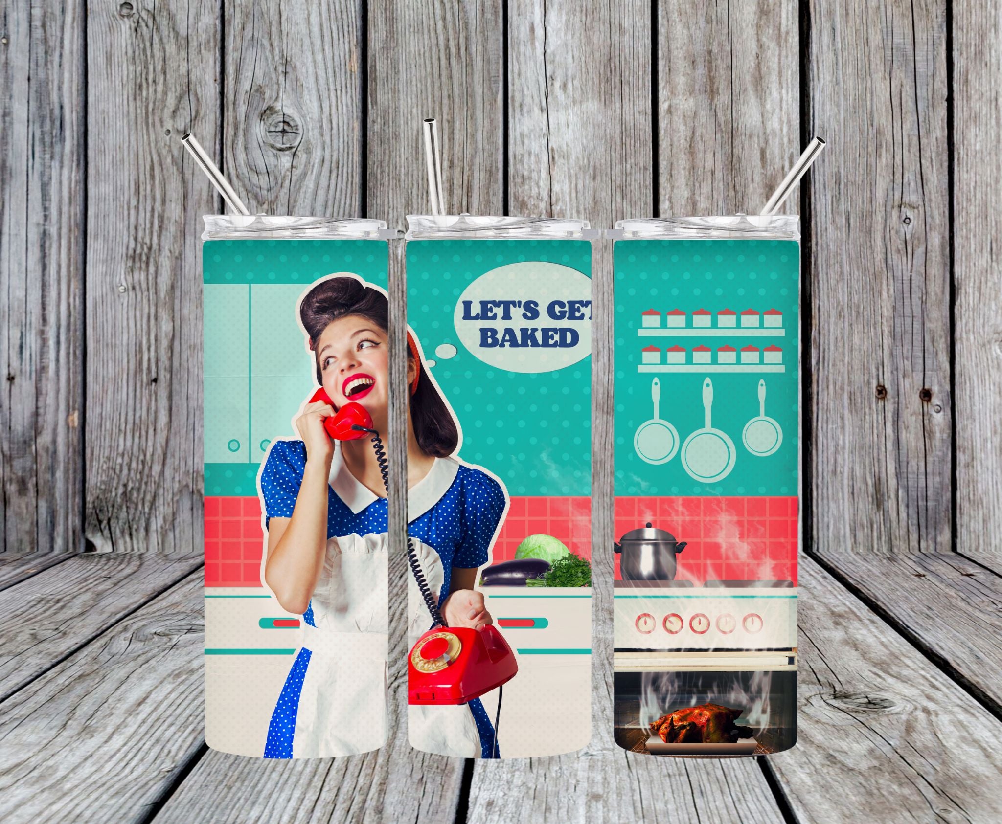 Let's Get Baked - 20oz Pop Art Skinny Tumbler