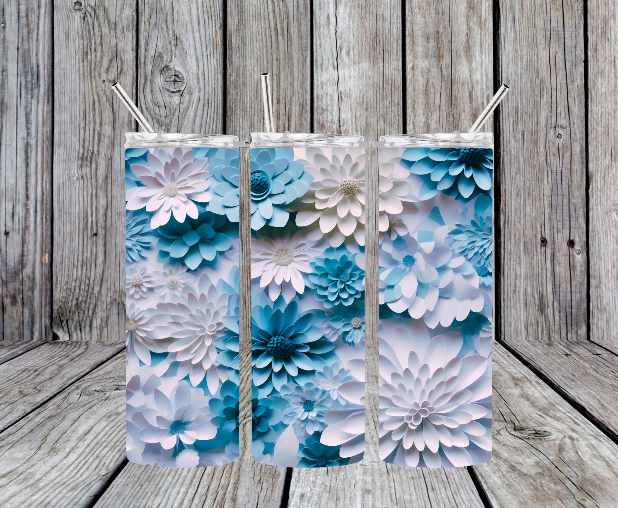 Floral 12 - 20oz Skinny Tumbler