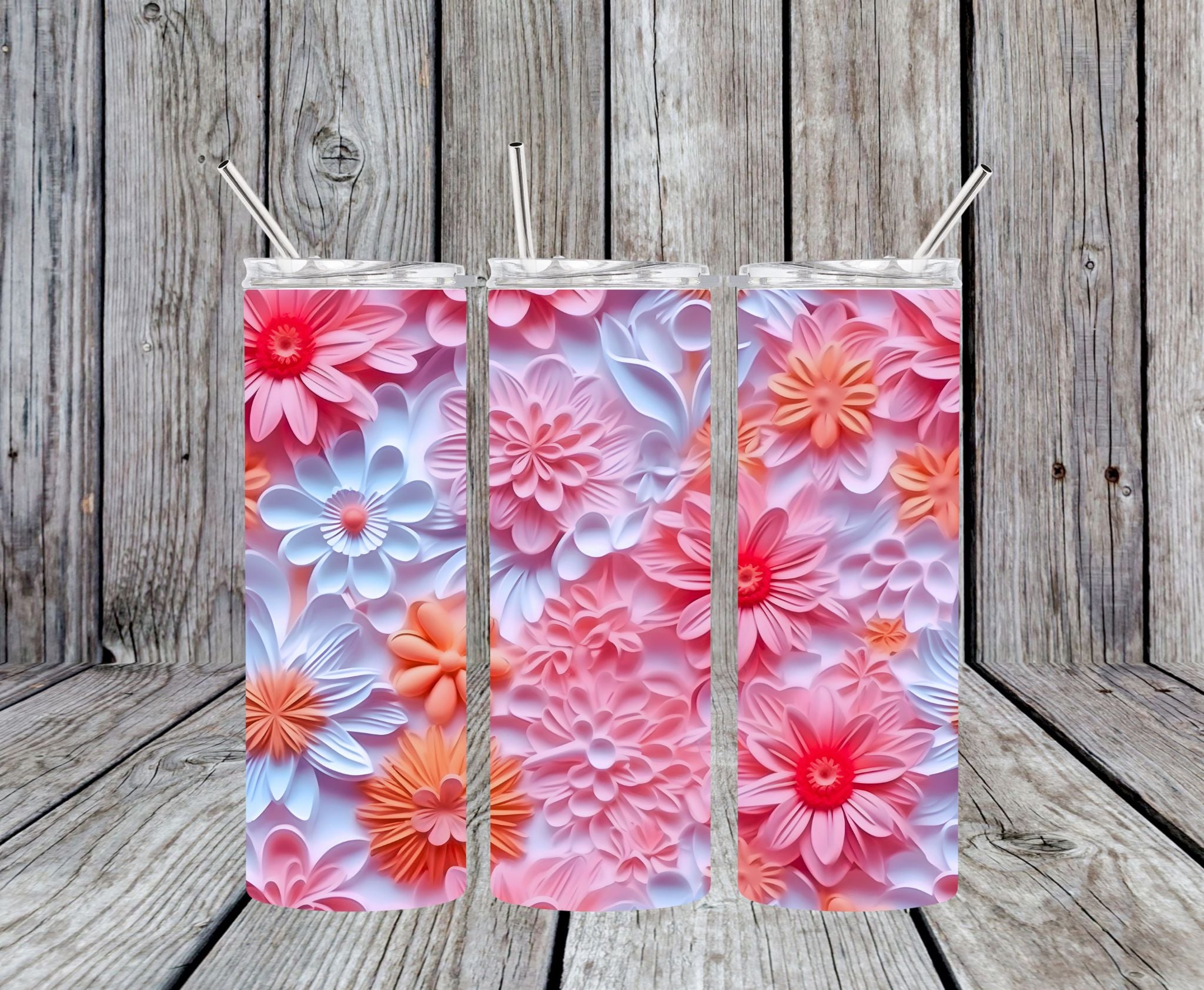 Floral 14 - 20oz Skinny Tumbler