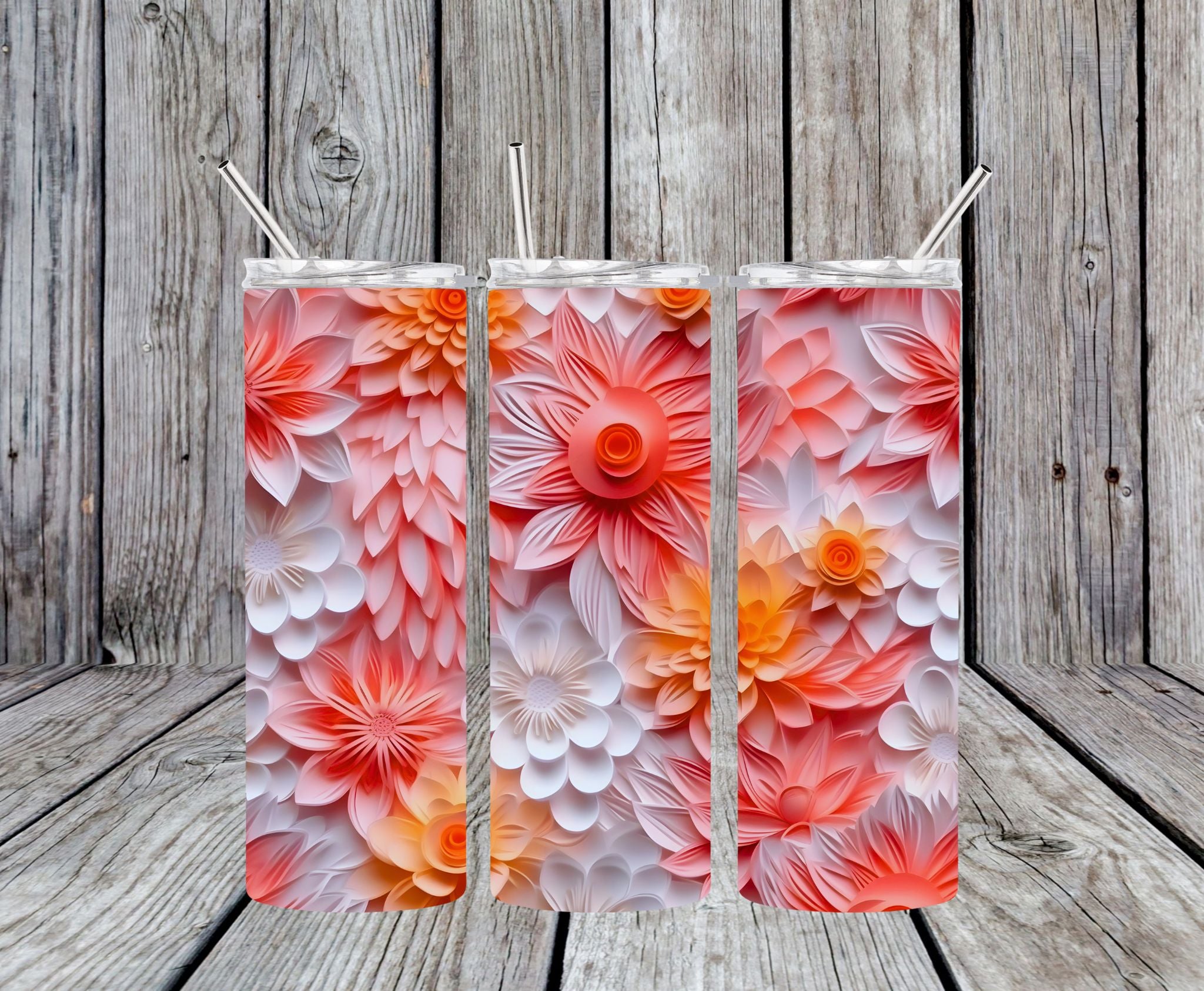 Floral 15 - 20oz Skinny Tumbler