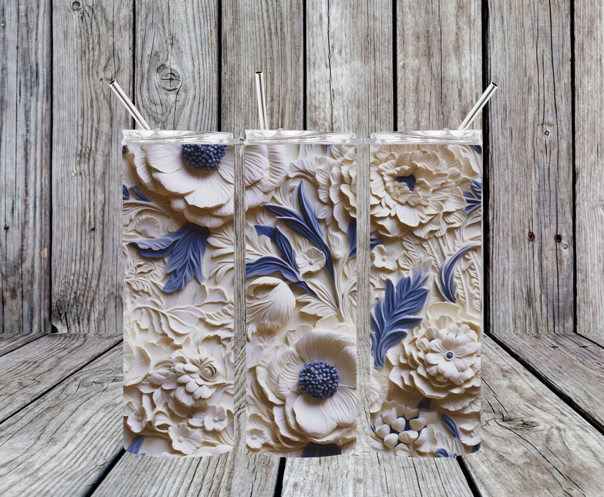 Floral 19 - 20oz Skinny Tumbler