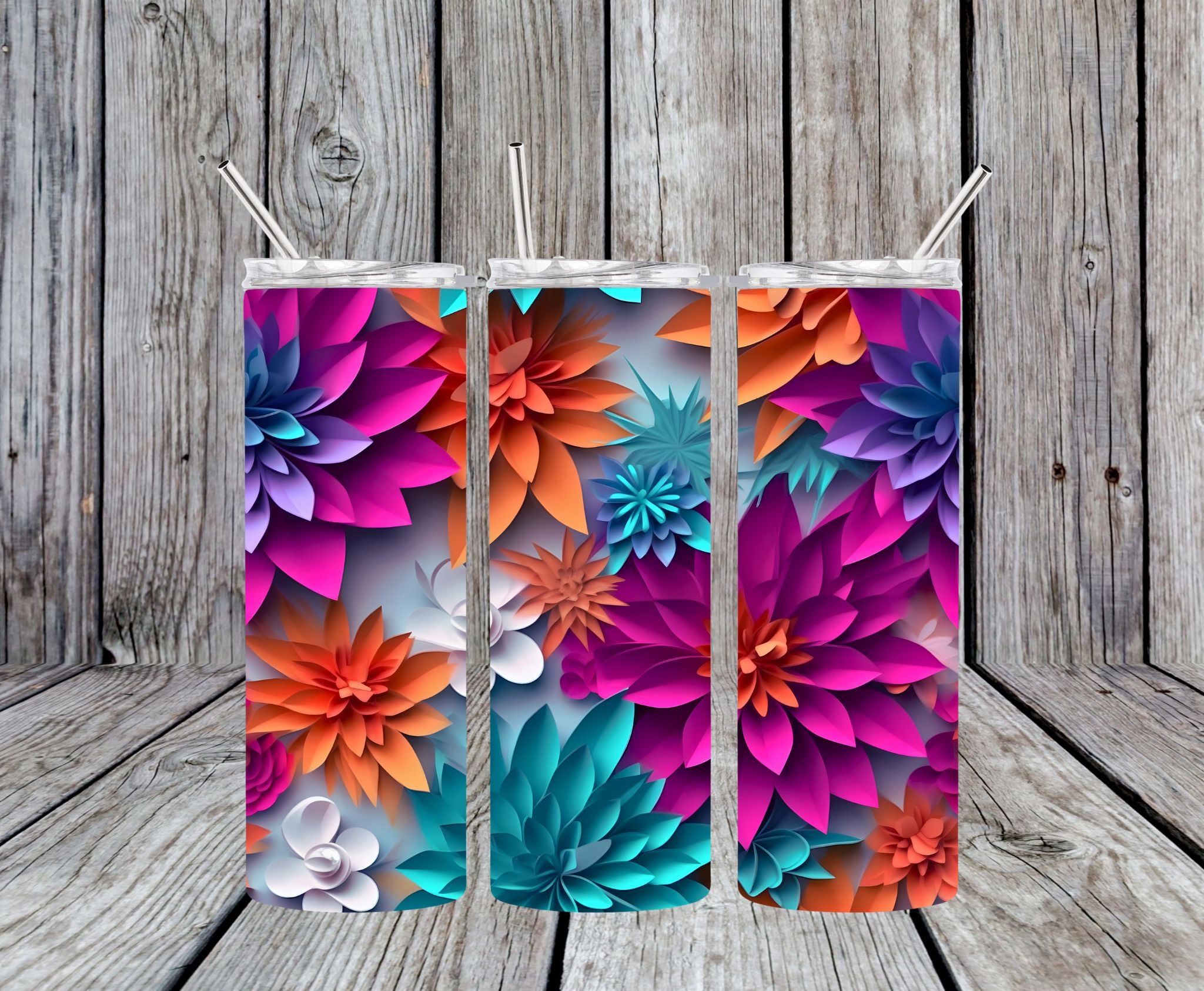 Floral 22 - 20oz Skinny Tumbler