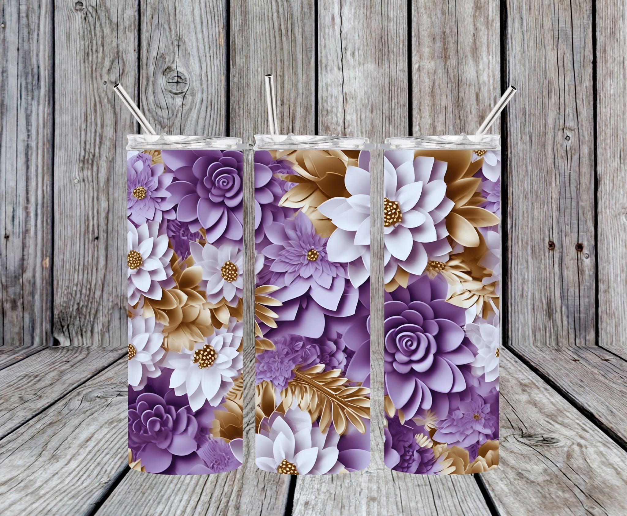 Floral 24 - 20oz Skinny Tumbler