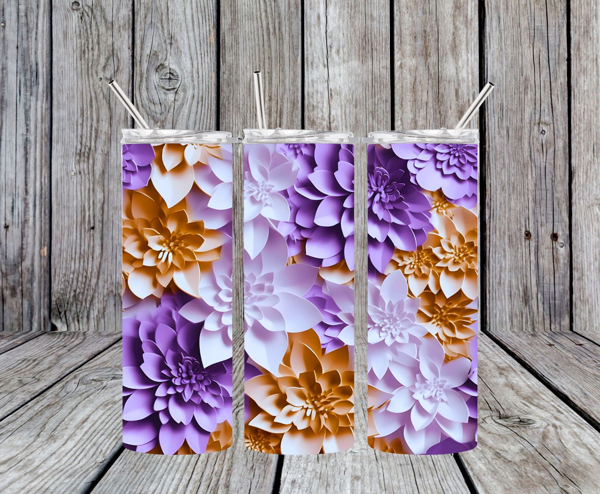 Floral 25 - 20oz Skinny Tumbler