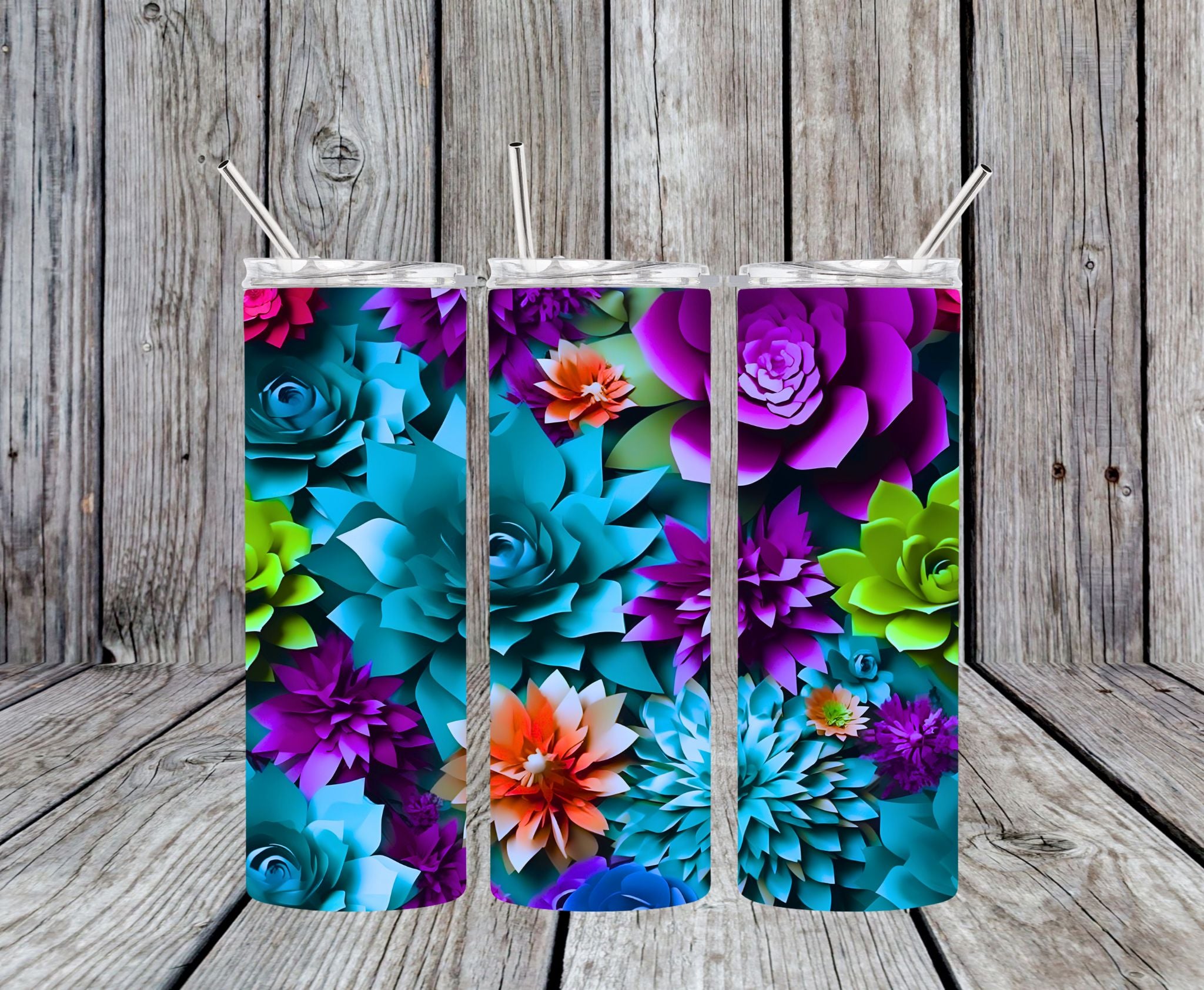 Floral 30 - 20oz Skinny Tumbler