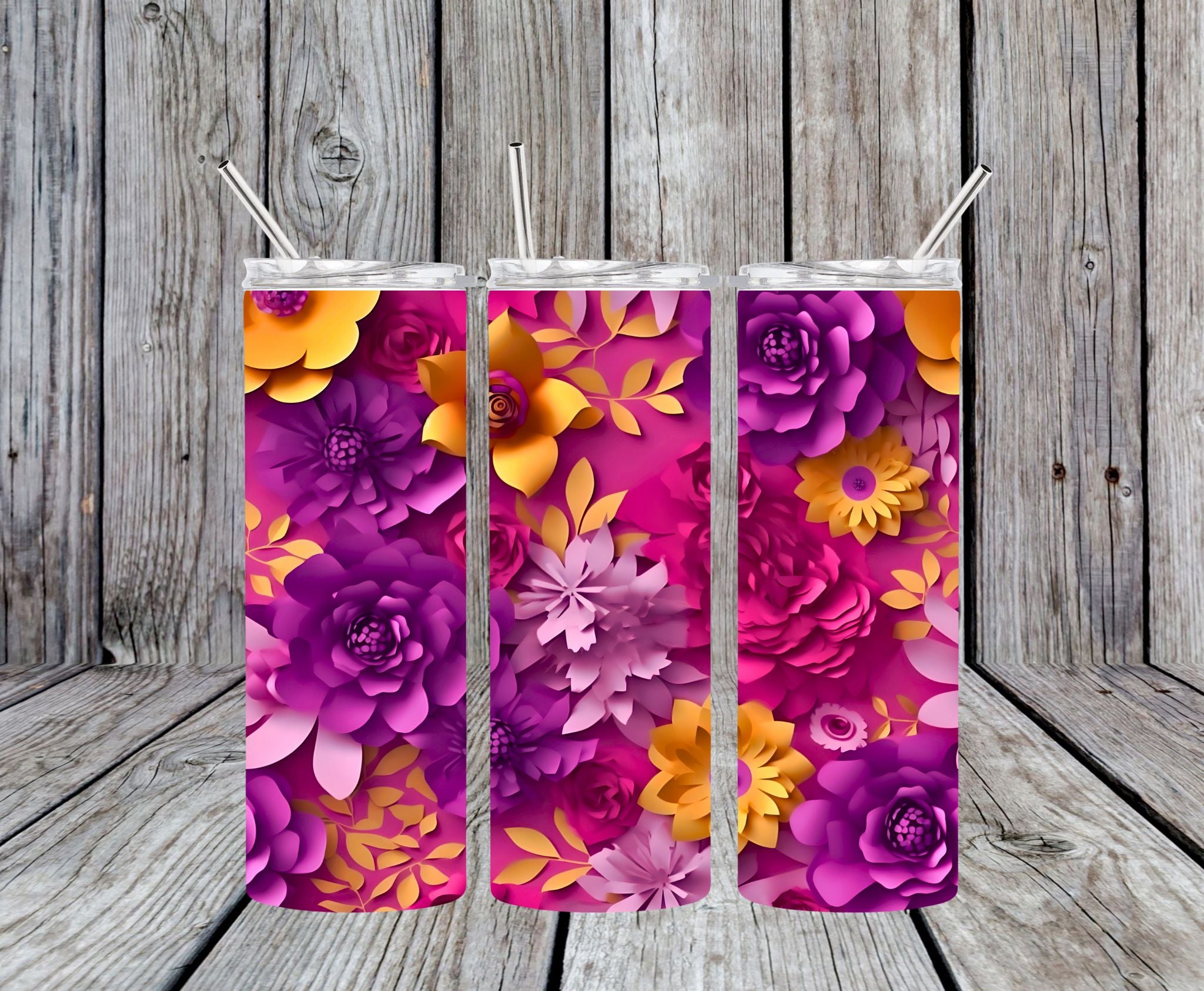 Floral 6 - 20oz Skinny Tumbler