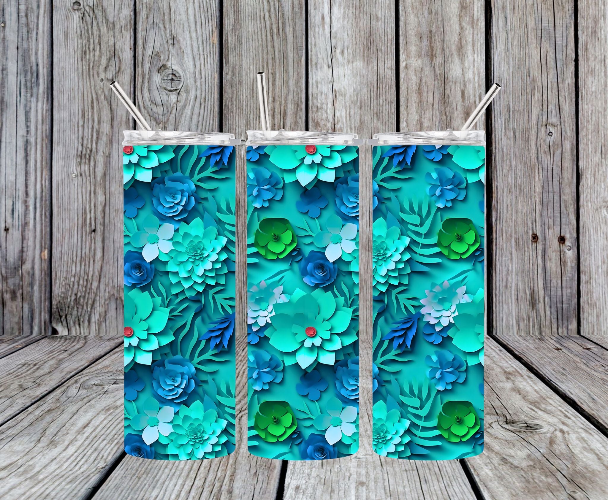 Floral 41 - 20oz Skinny Tumbler