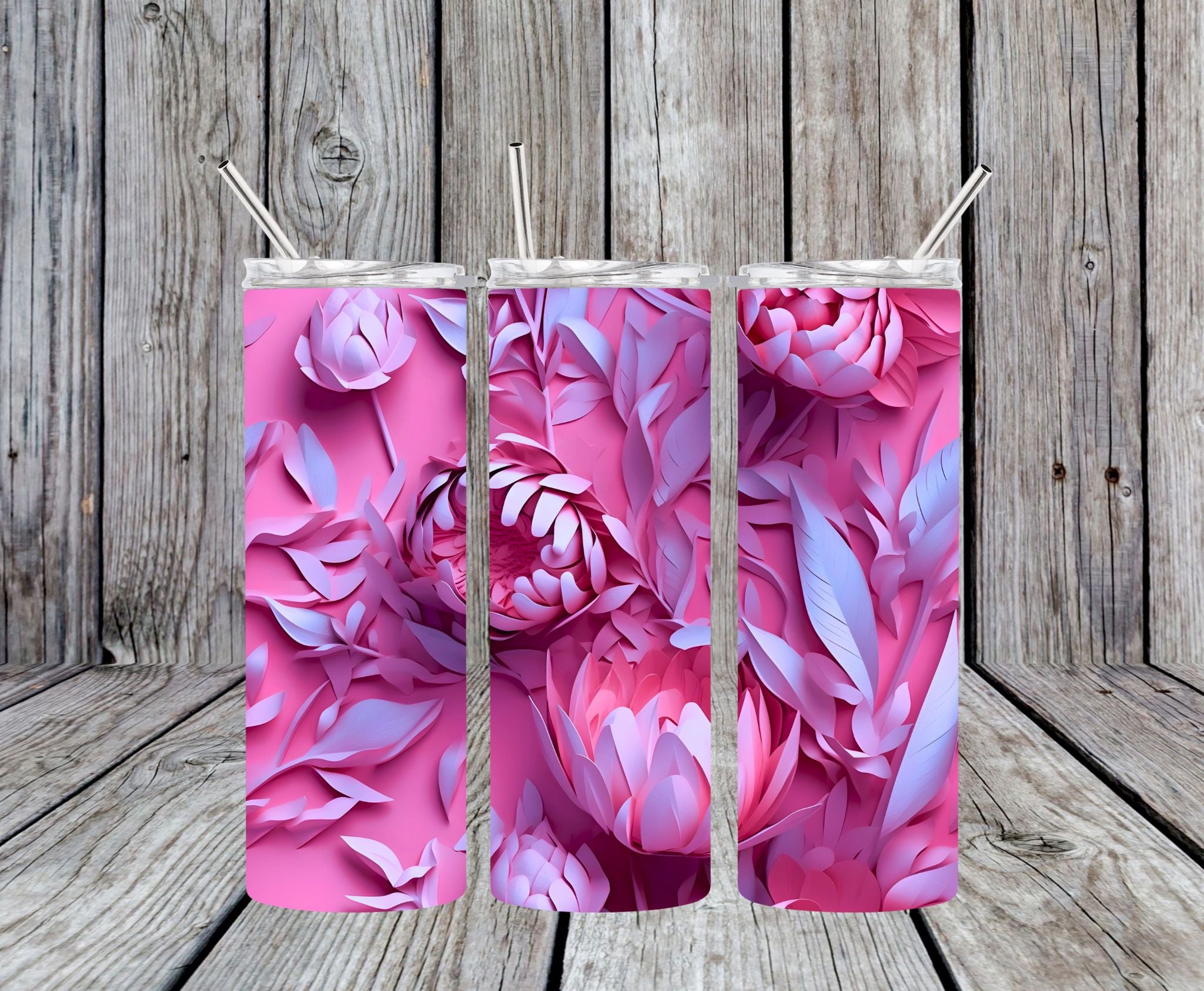 Floral 45 - 20oz Skinny Tumbler