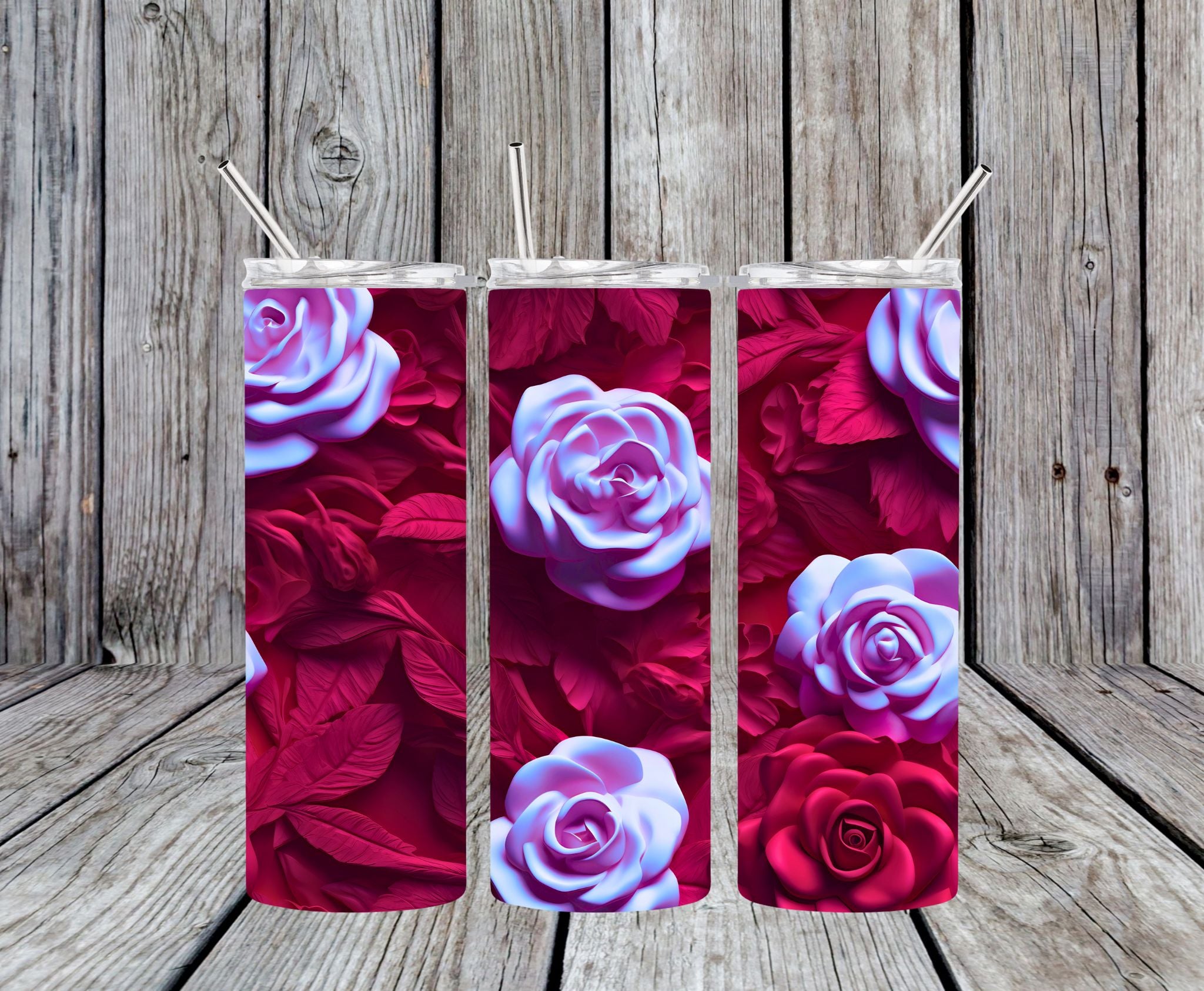 Floral 50 - 20oz Skinny Tumbler