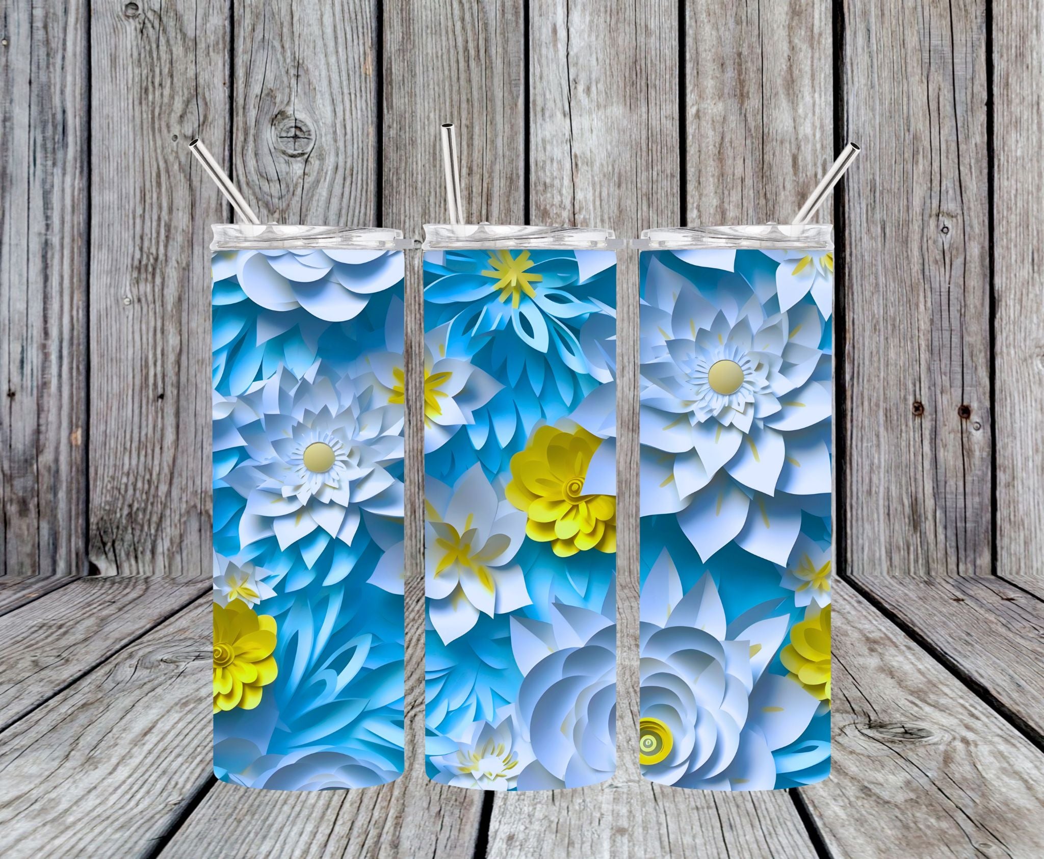 Floral 7 - 20oz Skinny Tumbler