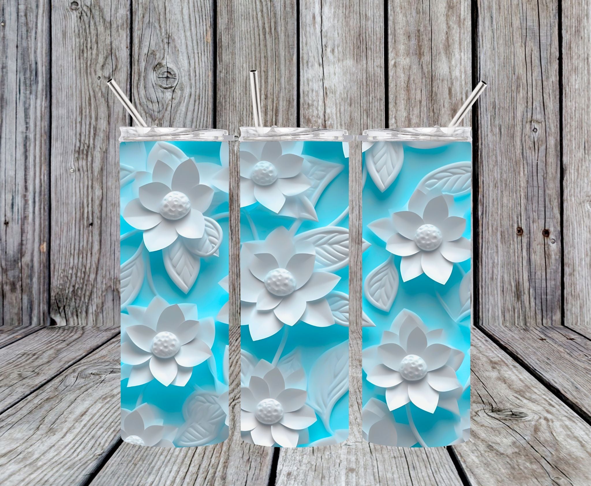 Floral 10 - 20oz Skinny Tumbler