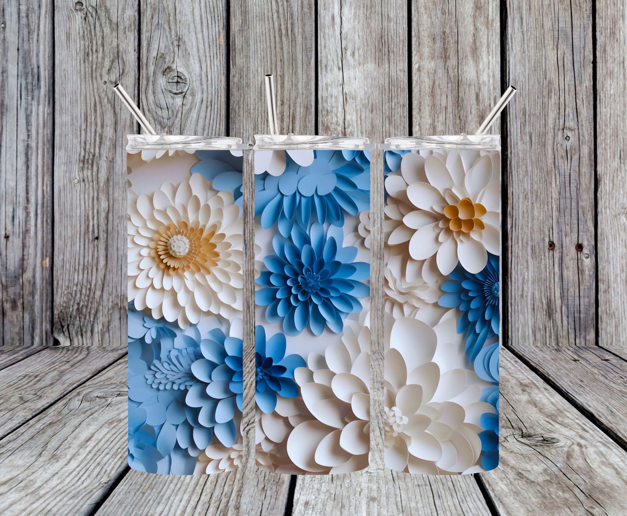 Floral 11 - 20oz Skinny Tumbler