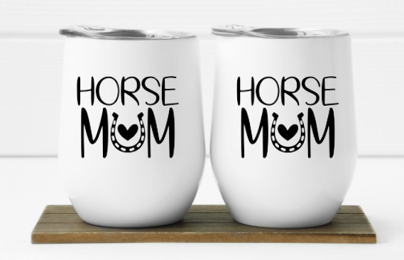 Horse Mum - 12oz Insulated Wine Tumbler
