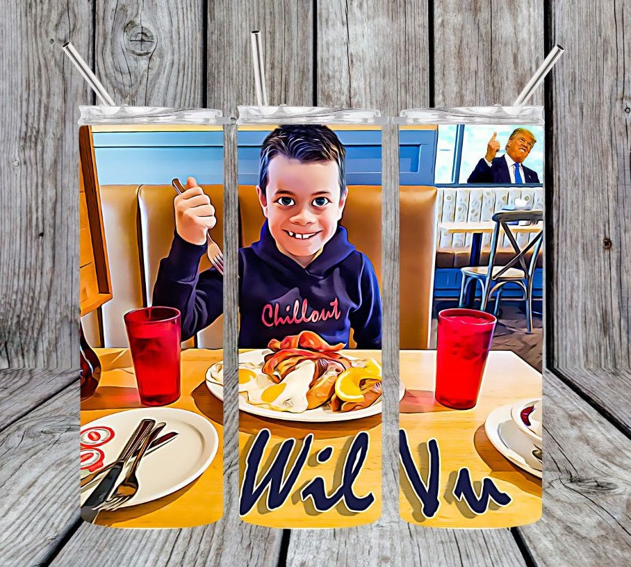 Personalized Caricature 20oz Skinny Tumbler