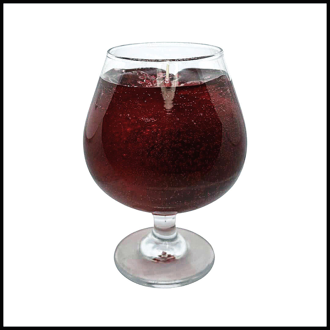 WHISKEY 'ON THE ROCKS' OR WITH A SPLASH OF COLA GEL CANDLE