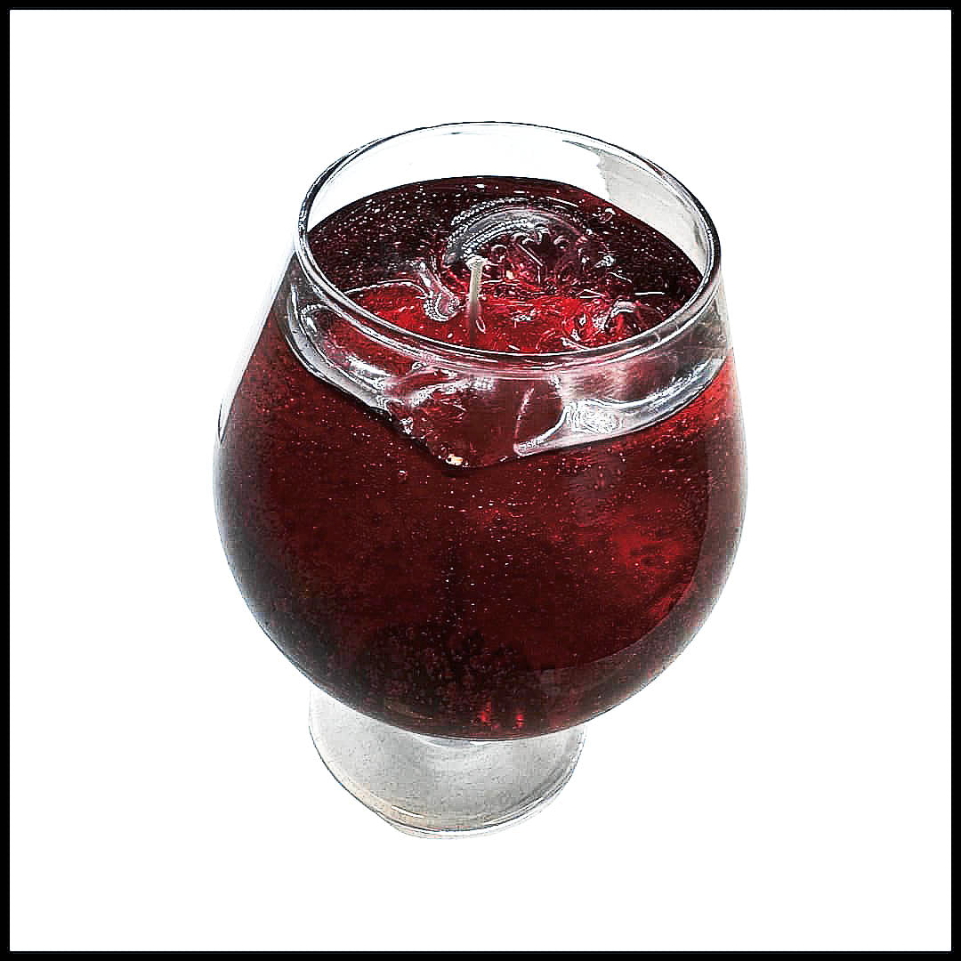 WHISKEY 'ON THE ROCKS' OR WITH A SPLASH OF COLA GEL CANDLE