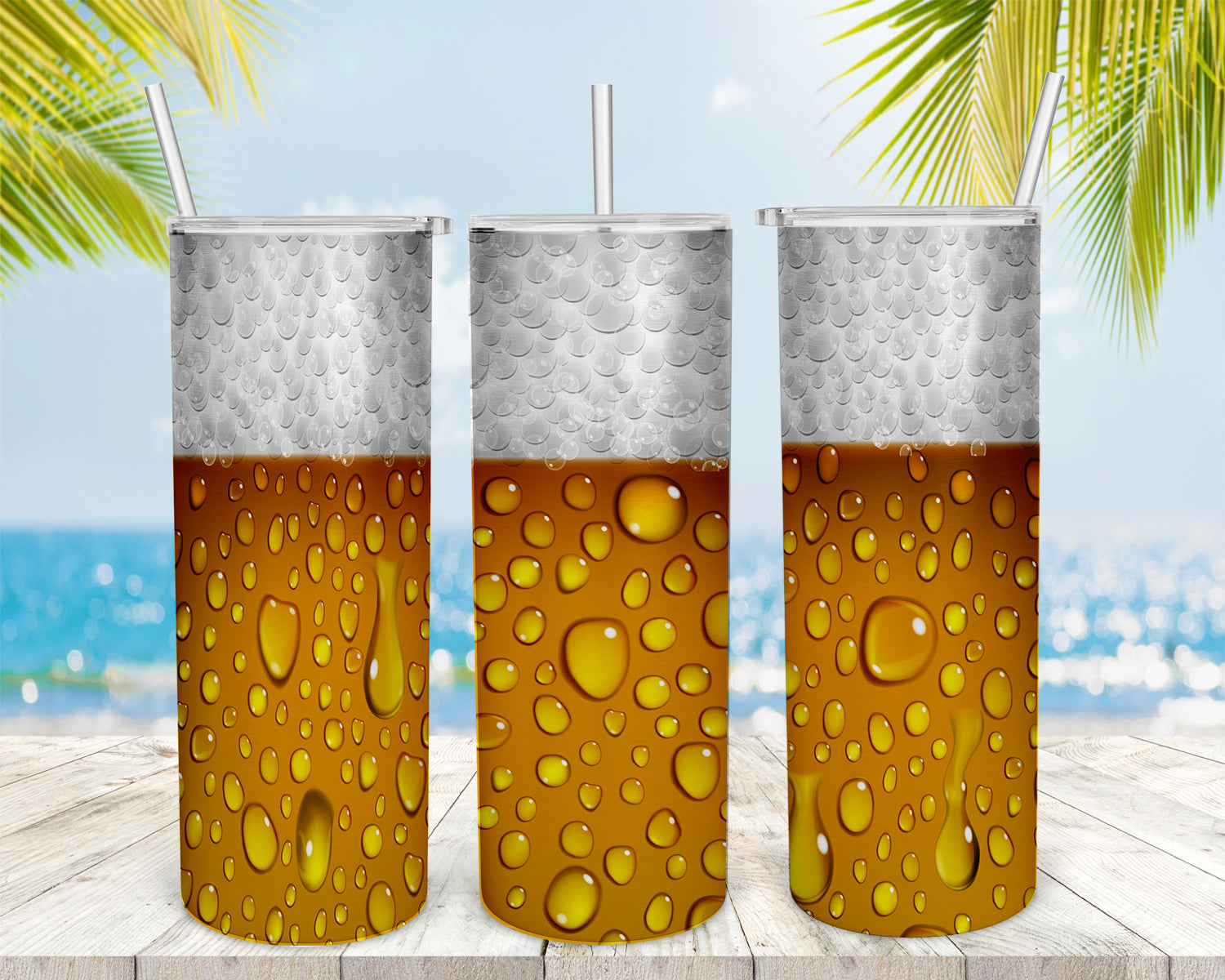 Beer Tumbler 4 - 20oz Skinny Tumbler