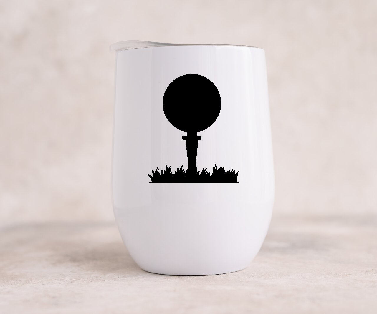 Golf Tee 1 - Wine Tumbler (Personalised with your name).