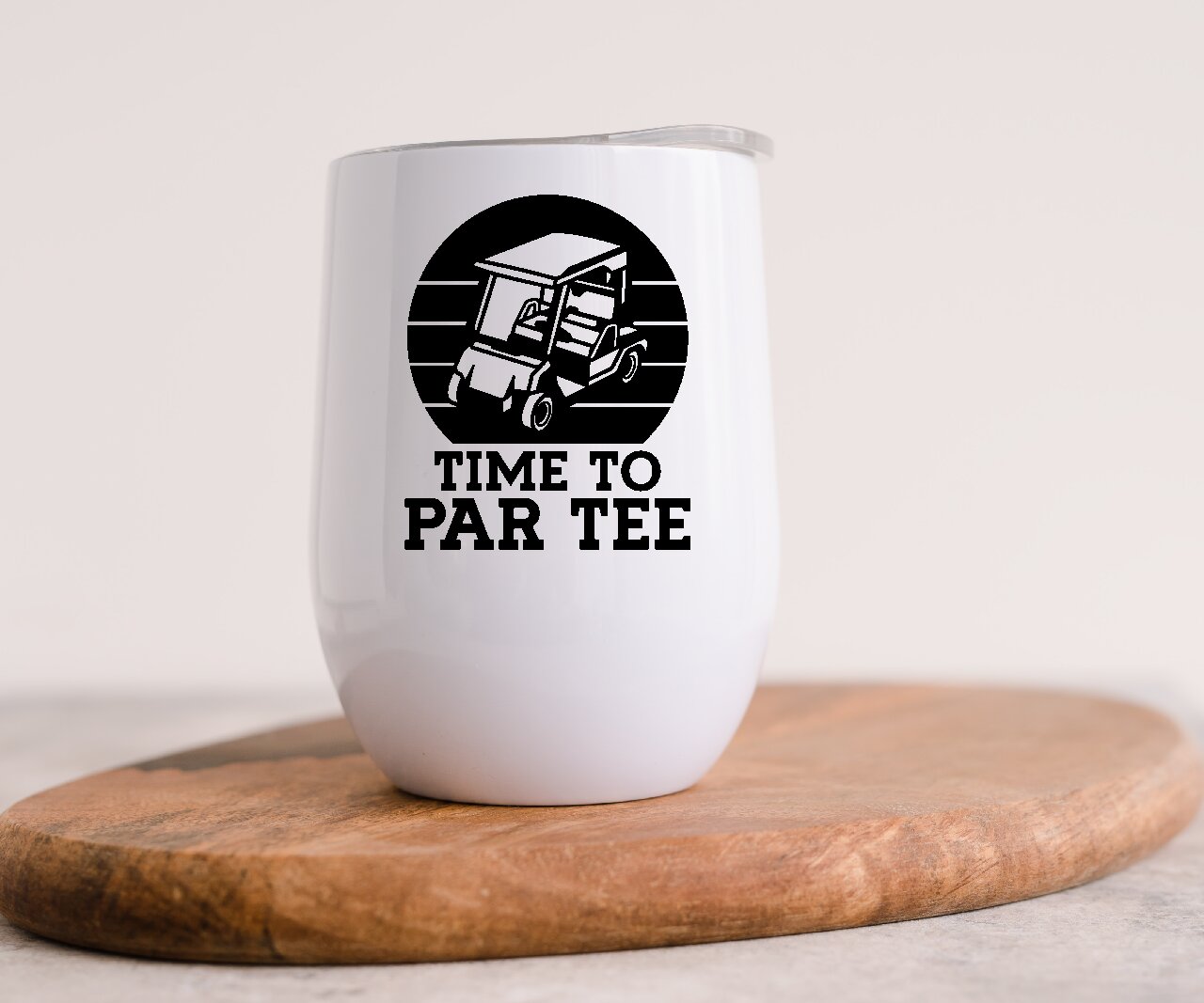 Golf Cart 2 - Wine Tumbler (Personalised with your name).