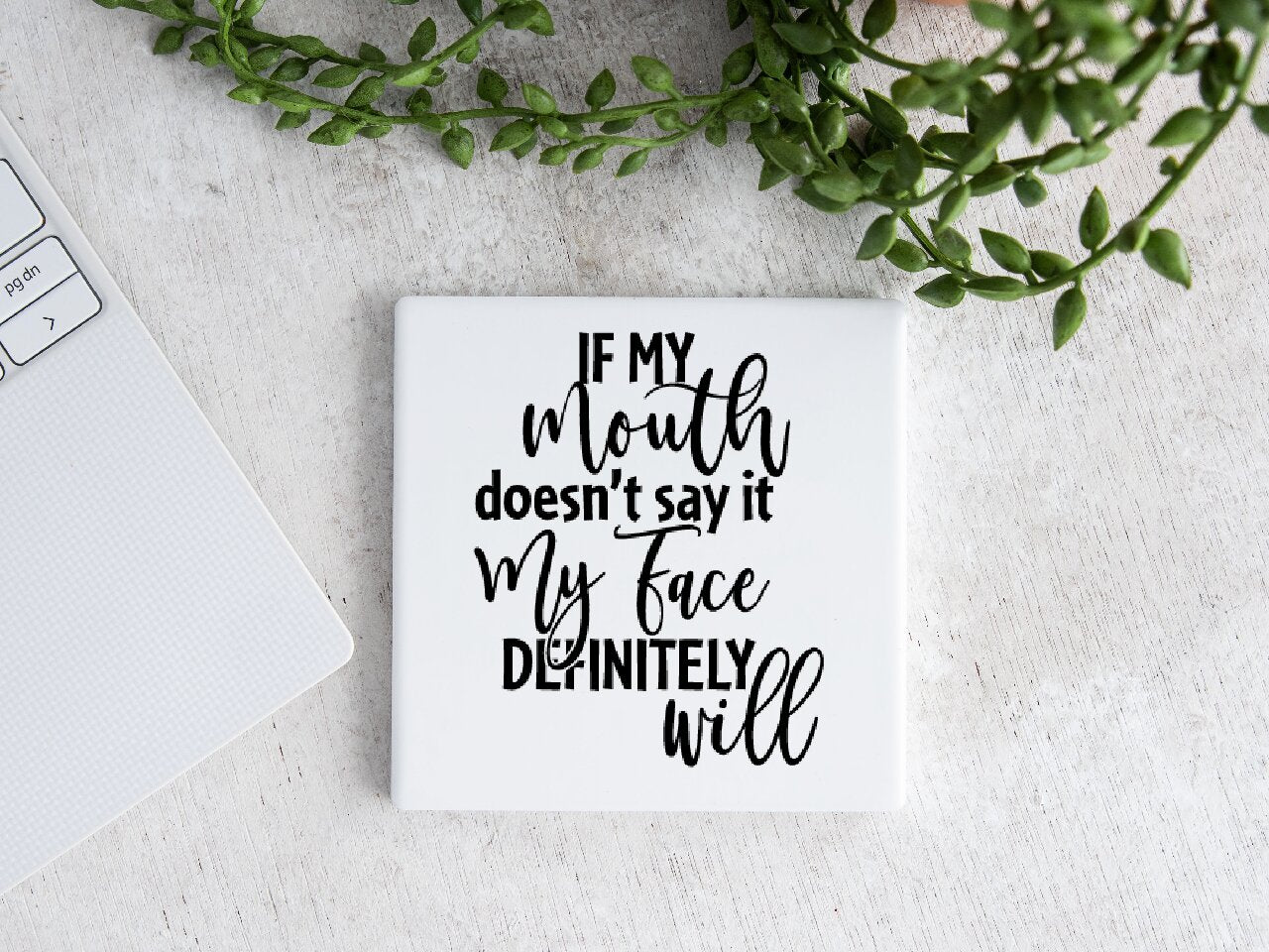 If My Mouth Doesn't Say It My Face Definitely Will - Coaster