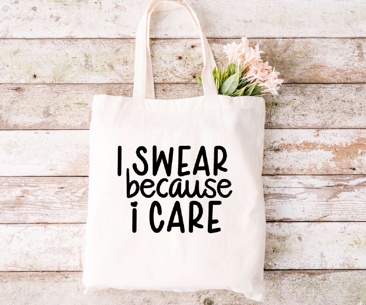 I Swear Because I Care - Tote Bag
