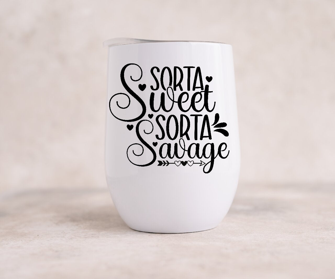 Sorta Sweet, Sorta Savage - Wine Tumbler