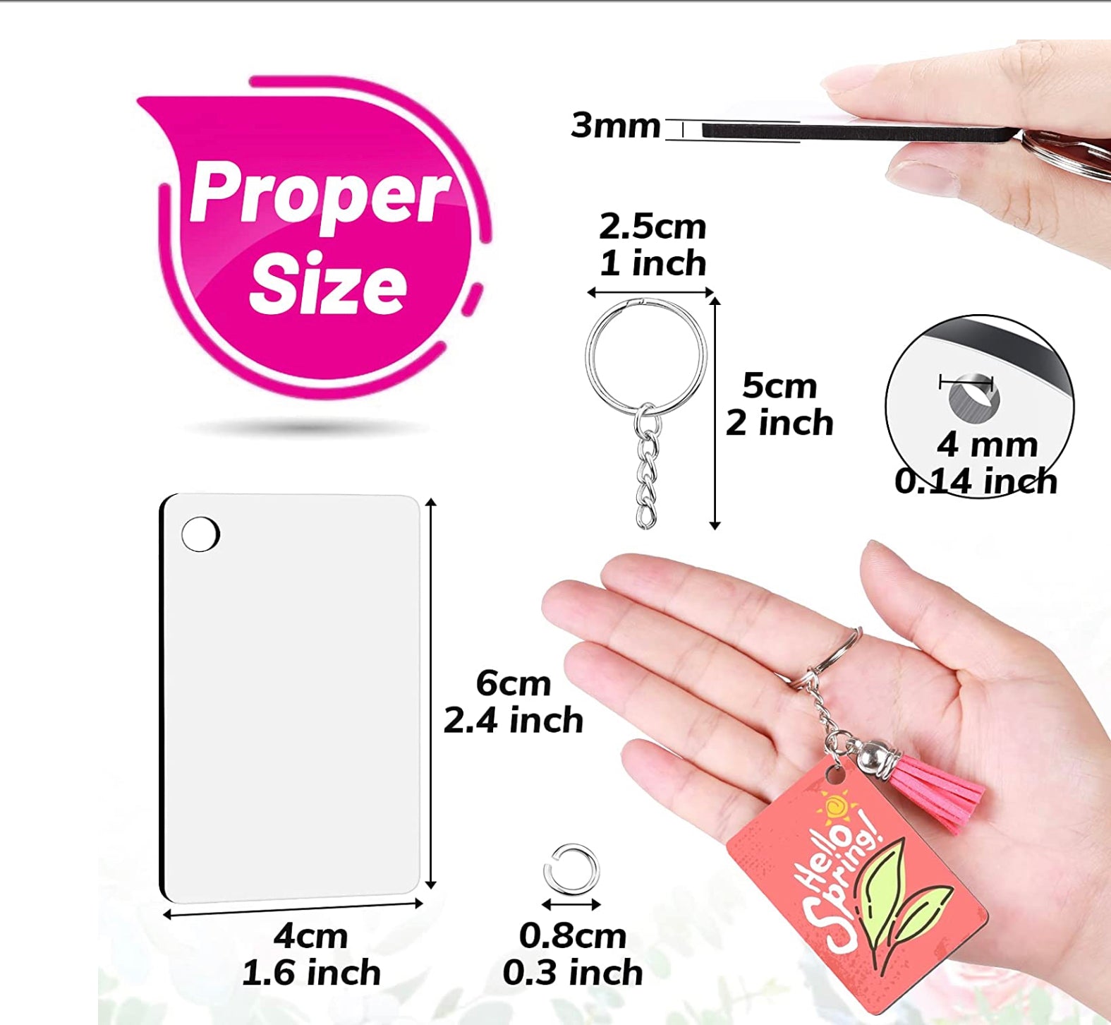 Nope, Not Today - Keychain