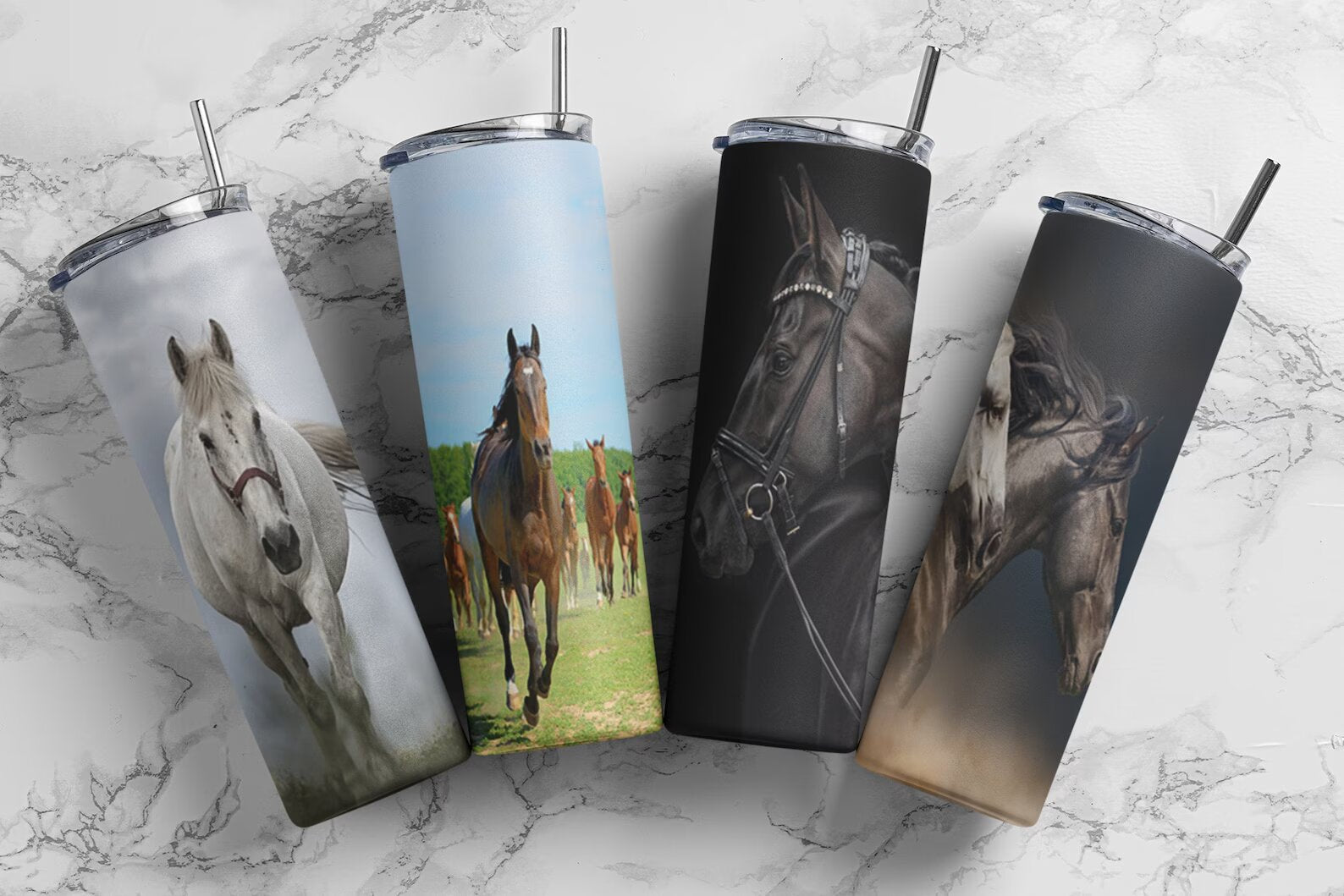 20oz Horse Skinny Tumblers