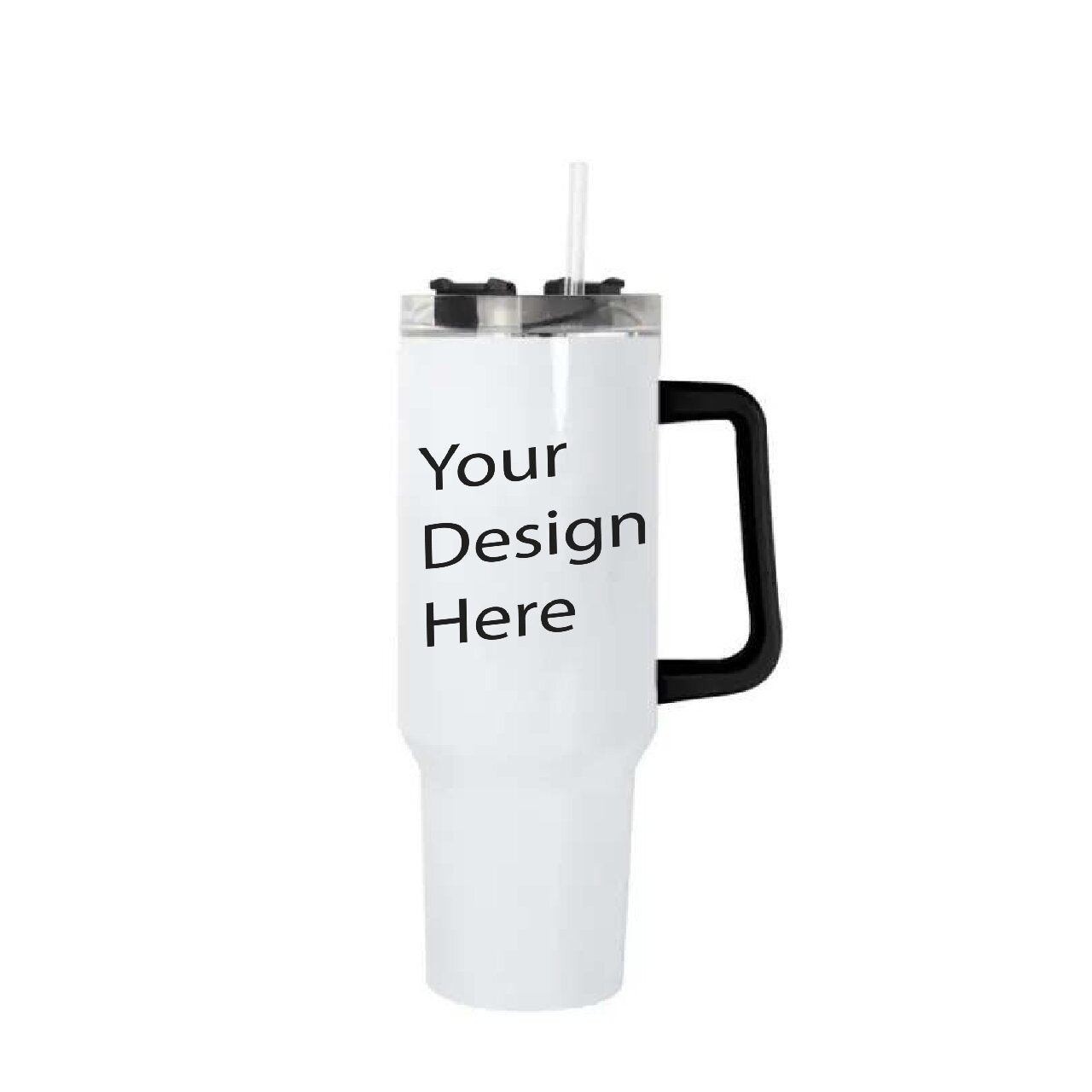 Personalized 40oz Double Insulated Personalized Sublimation Travel Mug with Handle