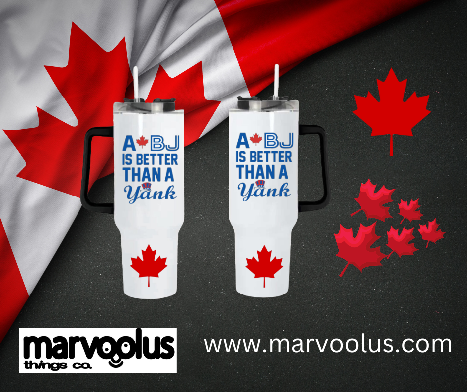 BLUE JAYS - 40oz Double Insulated Travel Mug with Handle & Straw