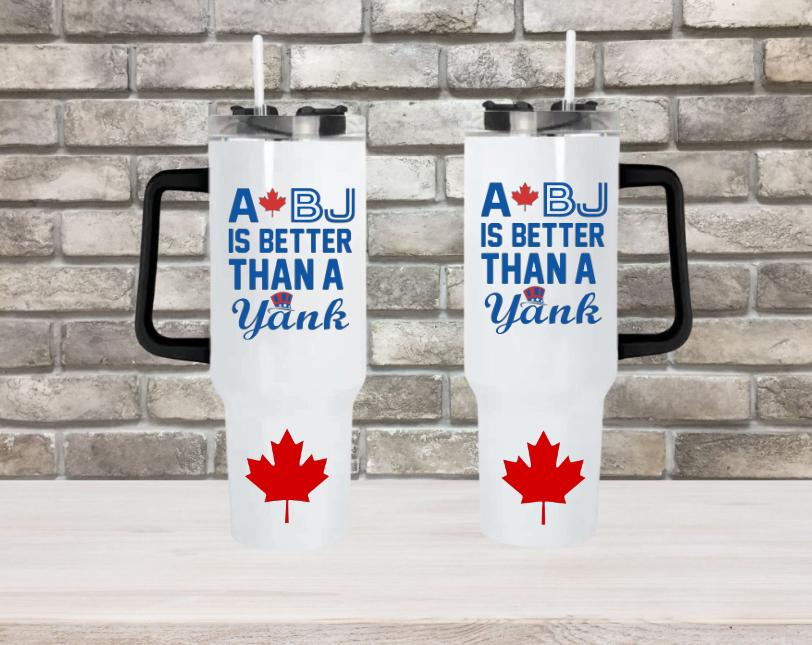 BLUE JAYS - 40oz Double Insulated Travel Mug with Handle & Straw