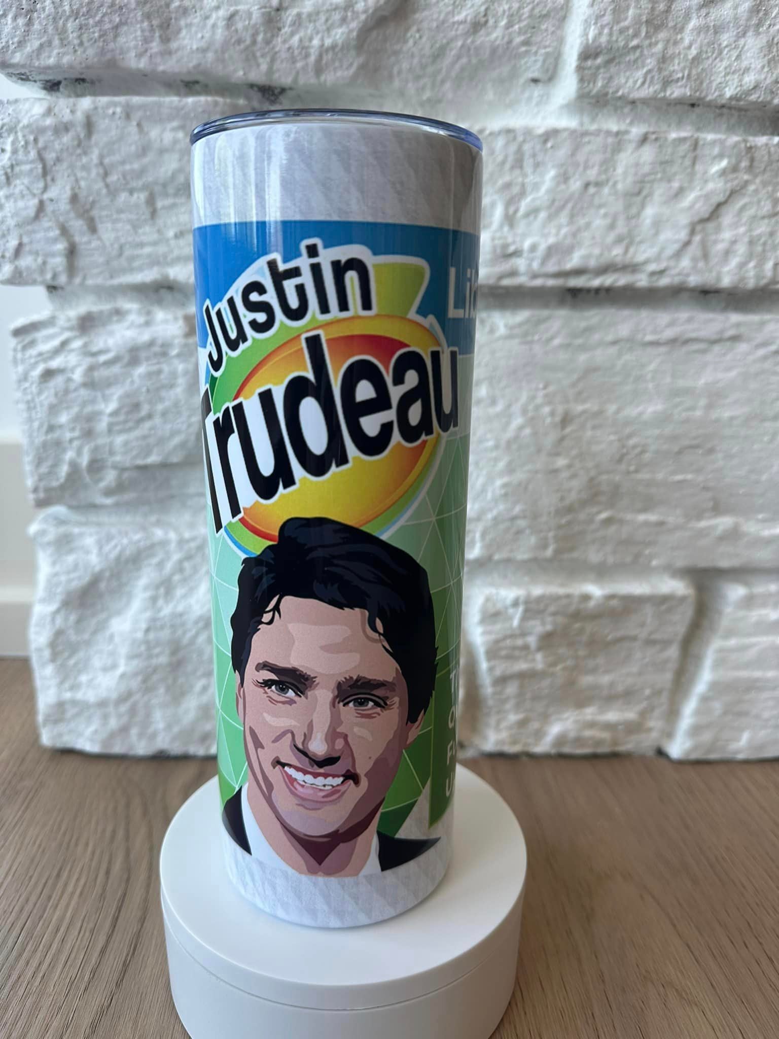 Justin Trudeau, The Quicker Fucker Upper -  Design 2 - 20oz Skinny Tumbler