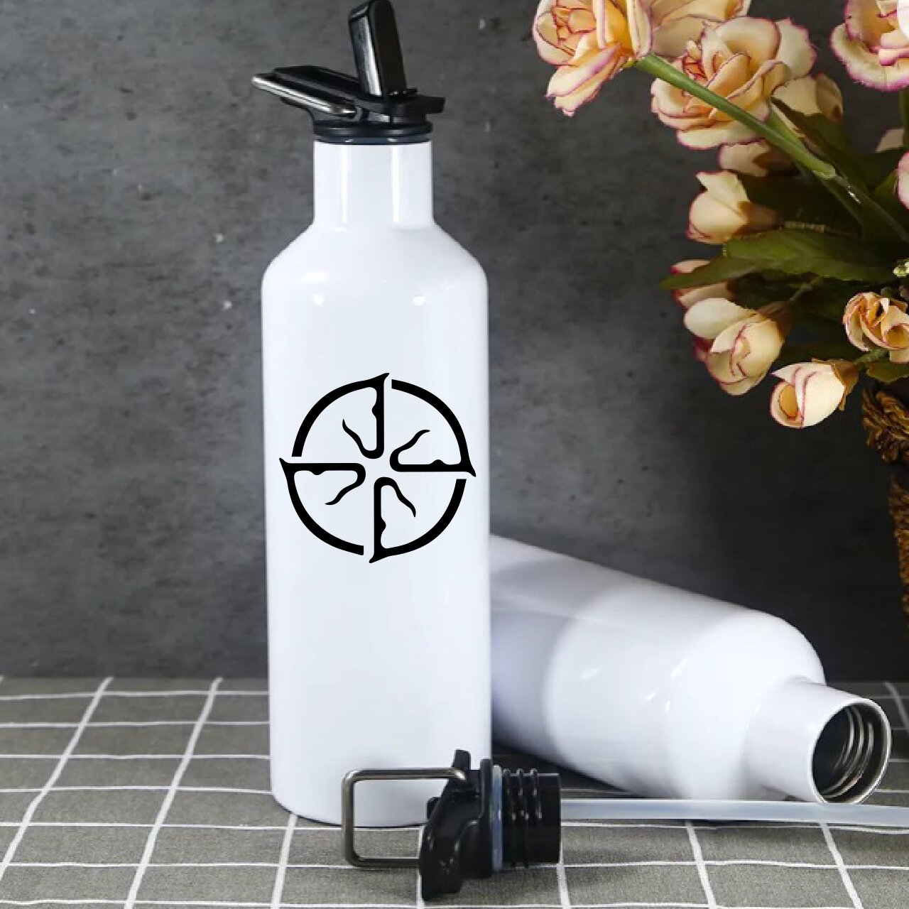 Belgian Warmblood (Design 2) Double Walled Stainless Steel Insulated 500ml water bottle.