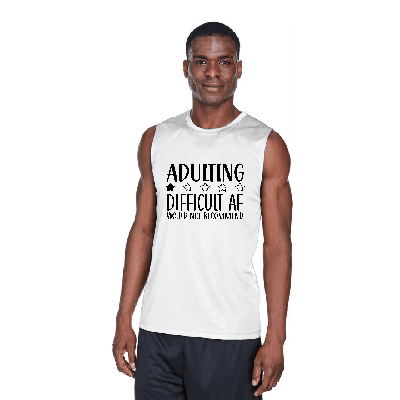 Adulting 1 Star Difficult AF Would Not Recommend - Tank Top