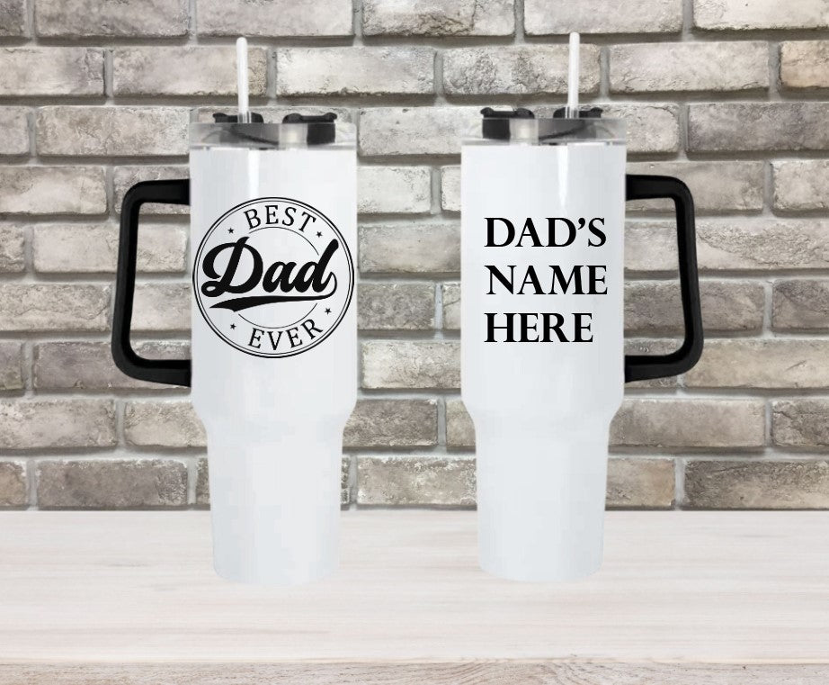 Best Dad Ever - 40oz Double Insulated Travel Mug with Handle