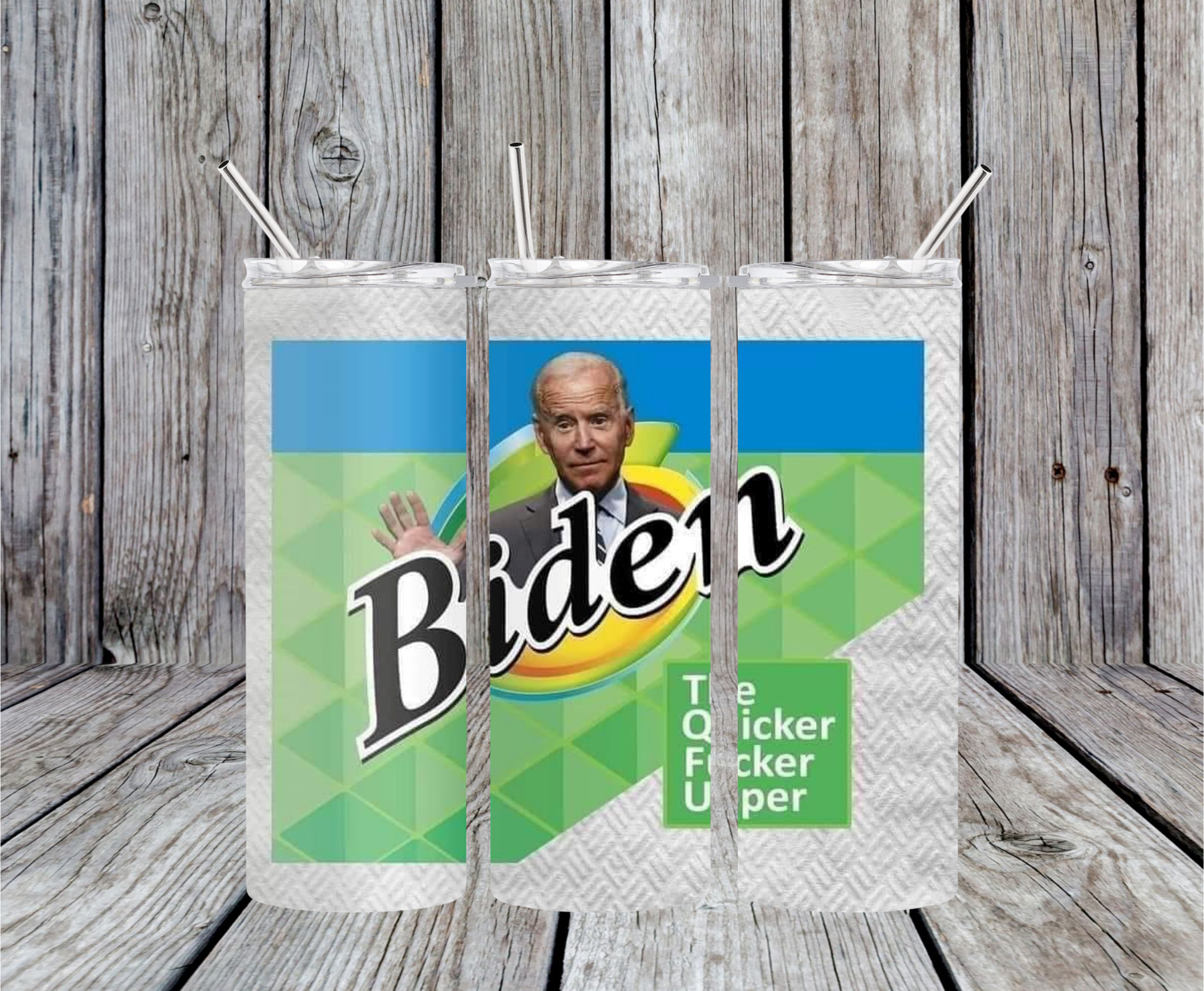 Joe Biden, The Quicker Fucker Upper - 20oz Skinny Tumbler