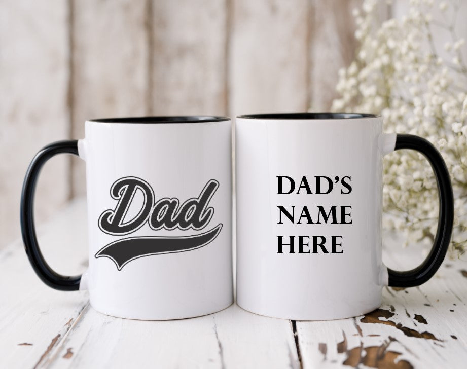 Dad (Baseball Font) - 15oz Coffee Mug