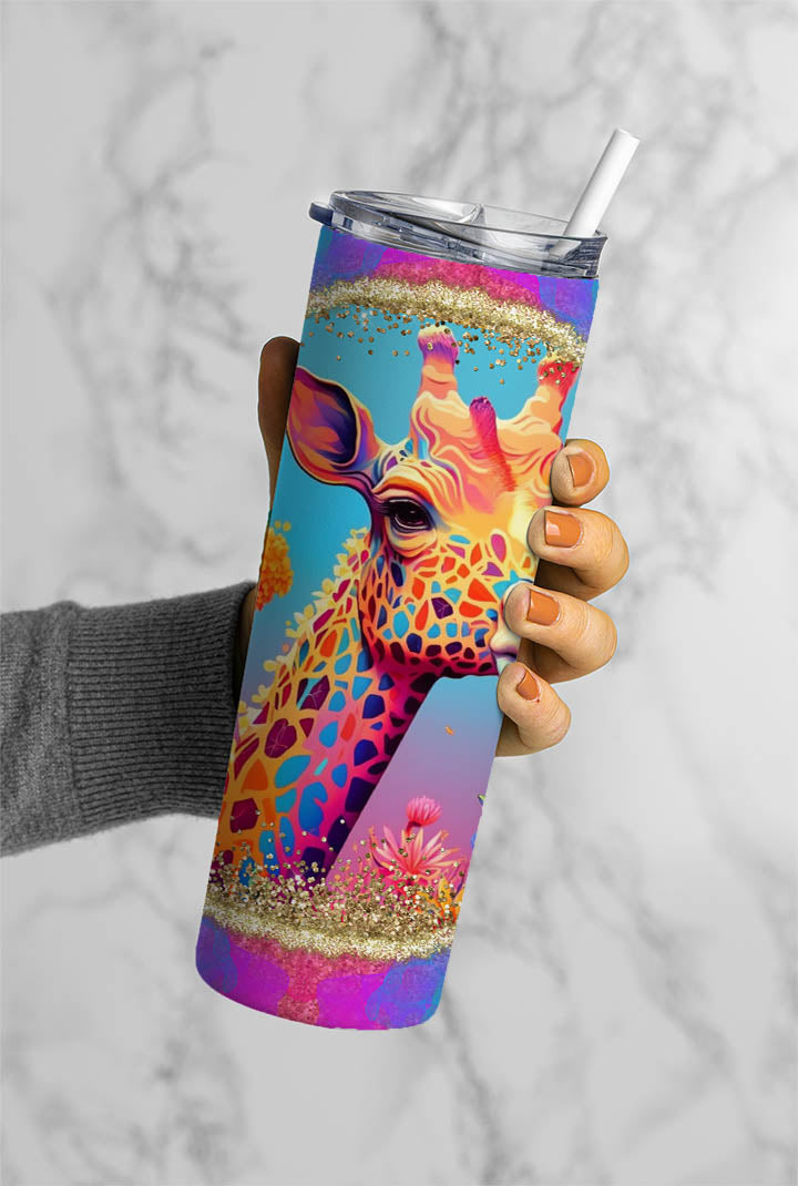 Neon Giraffe- 20oz Skinny Tumbler